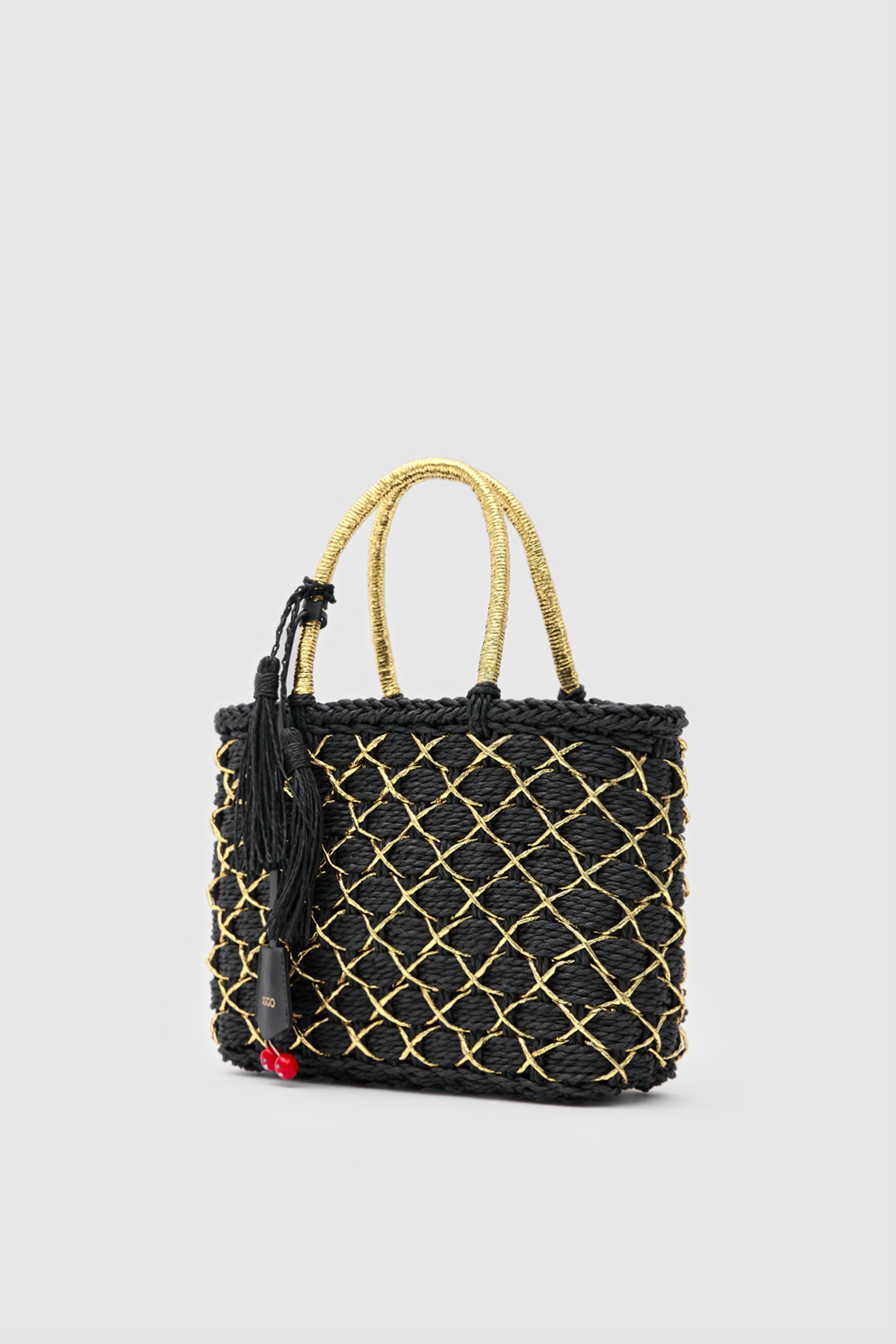 OGGO Hasır Gold Nakışlı El Çantası