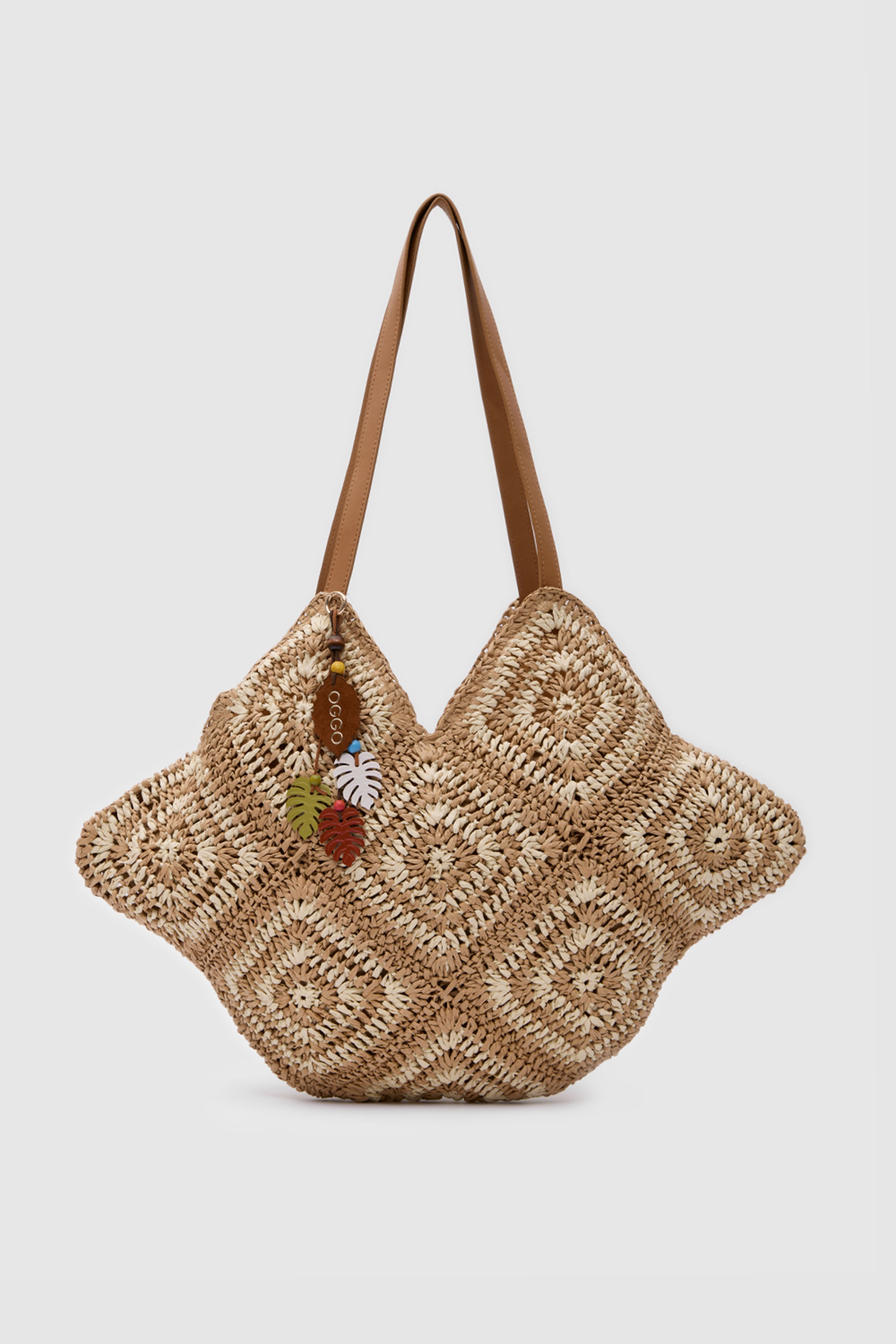 OGGO Hasır Deri Saplı Omuz Çantası