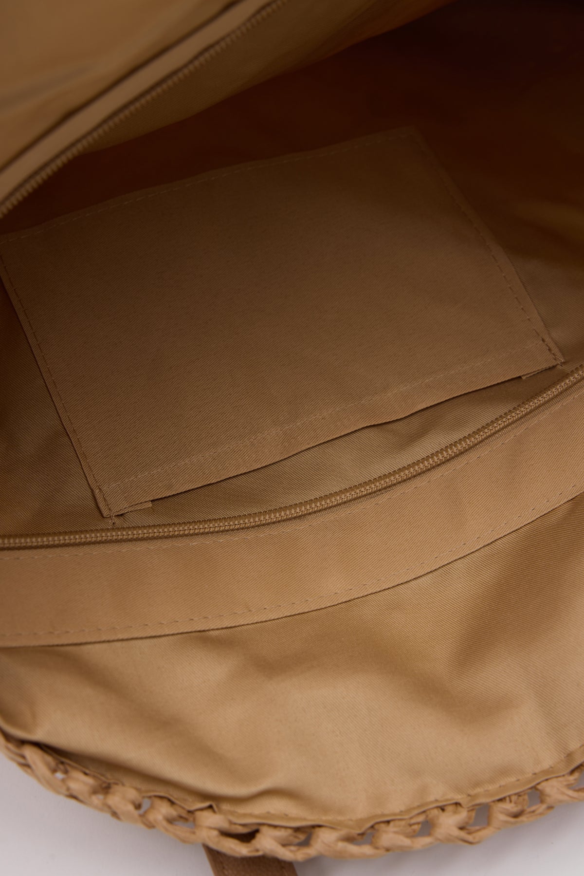 OGGO Hasır Omuz Çantası - Deri Saplı