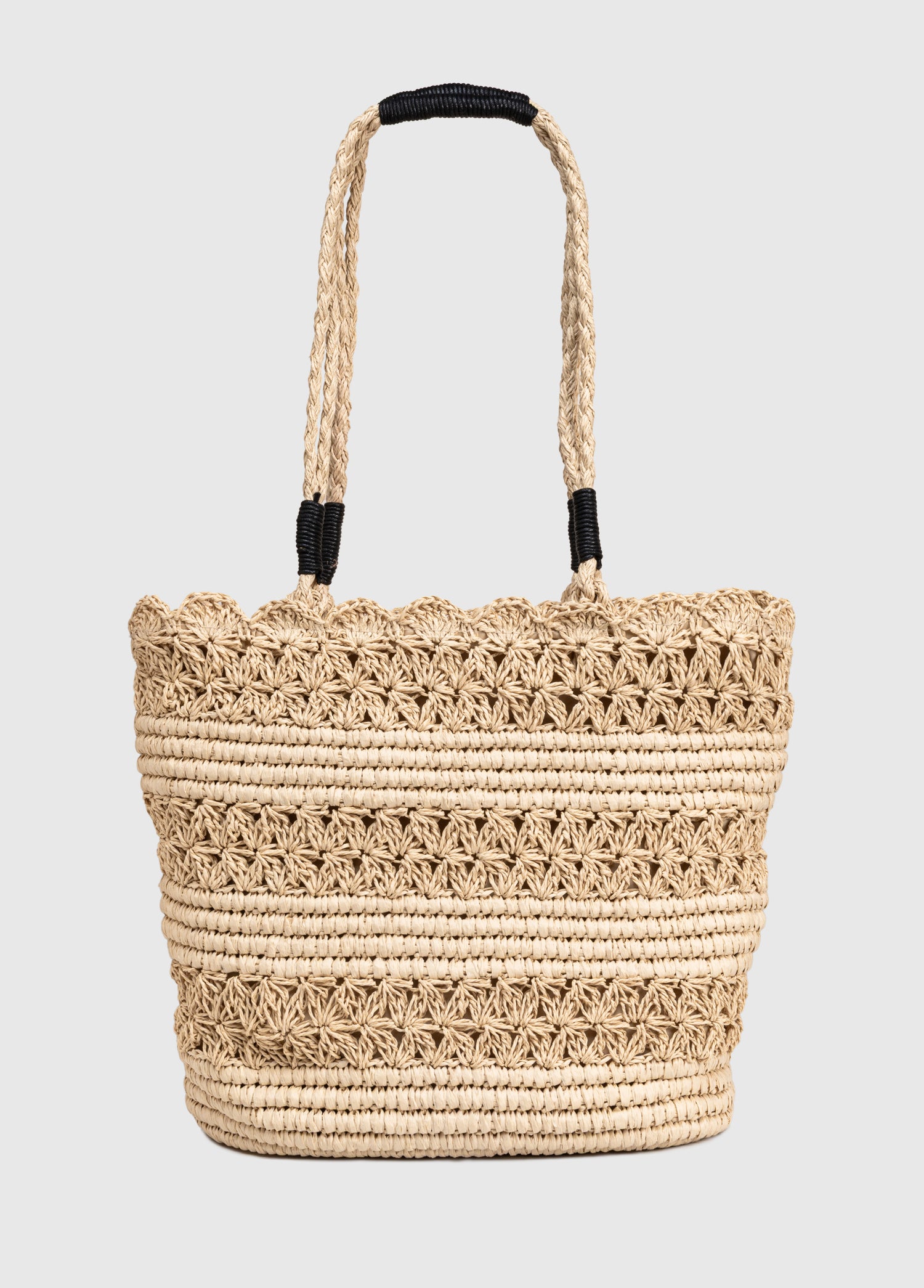 OGGO Hasır Örgü Saplı Omuz Çantası