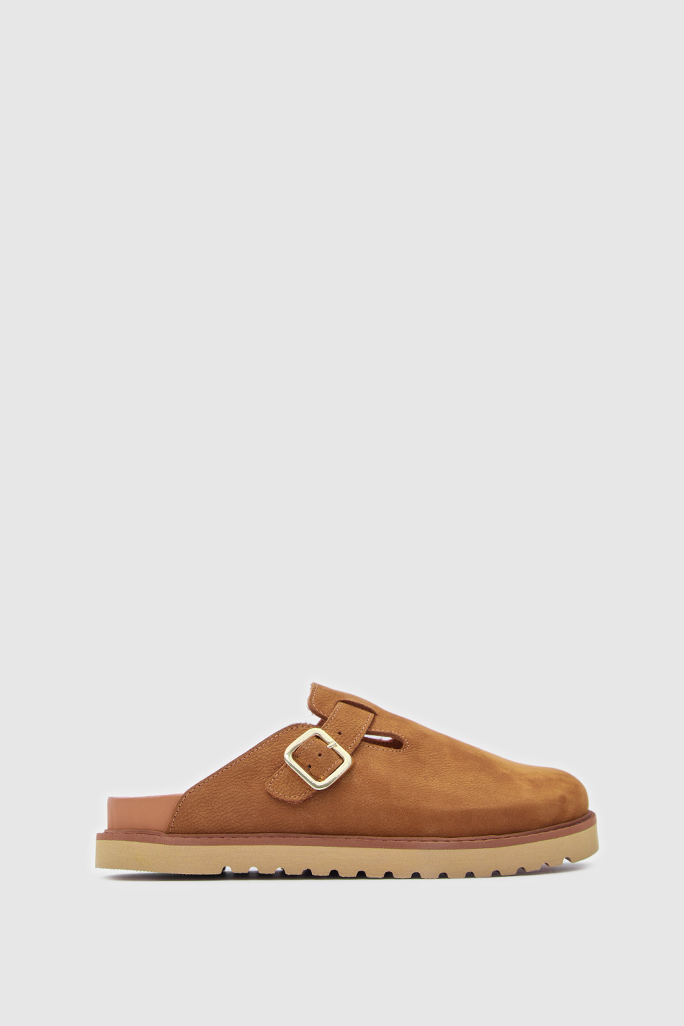 TERRA CLOG NUBUK DERİ SANDALET