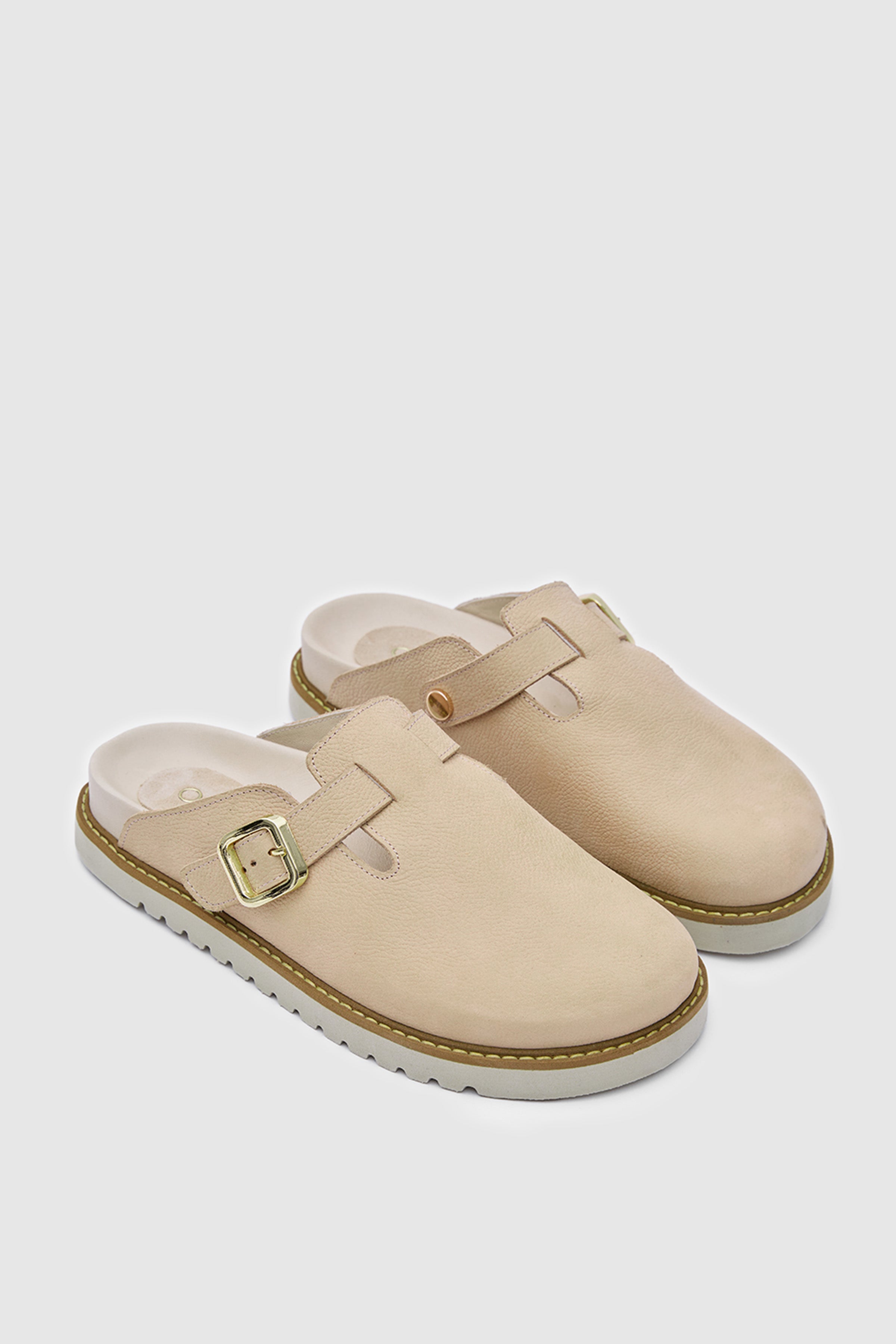 TERRA CLOG NUBUK DERİ SANDALET