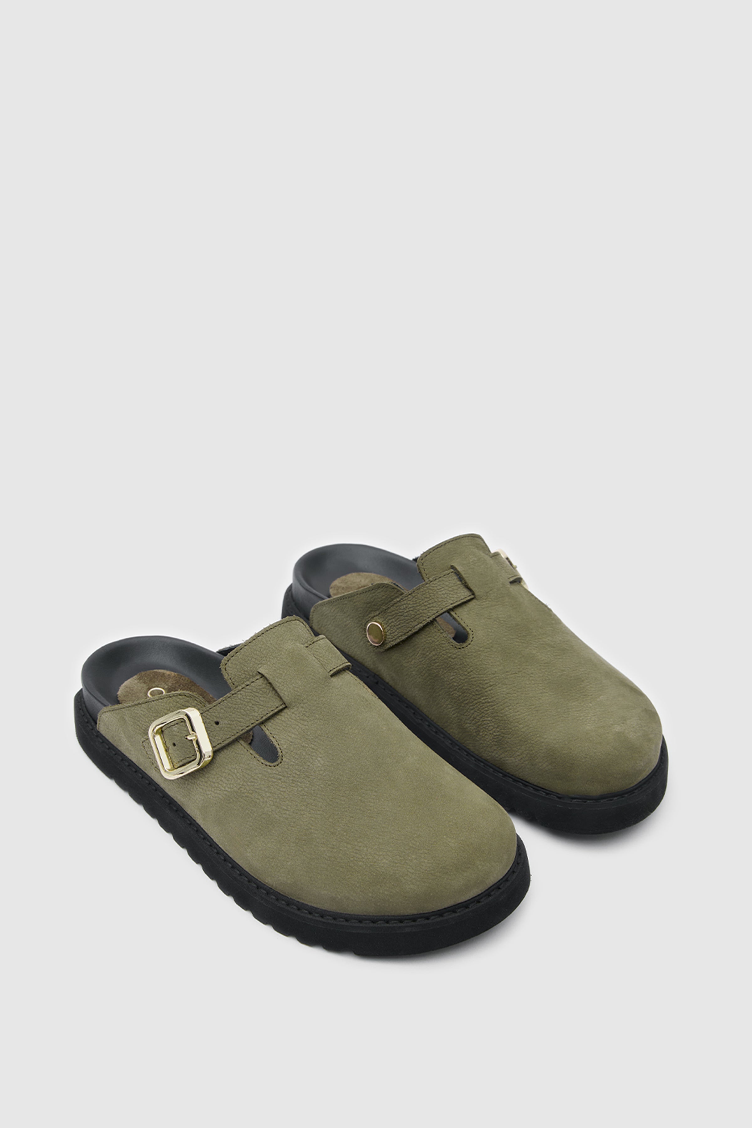 TERRA CLOG NUBUK DERİ SANDALET