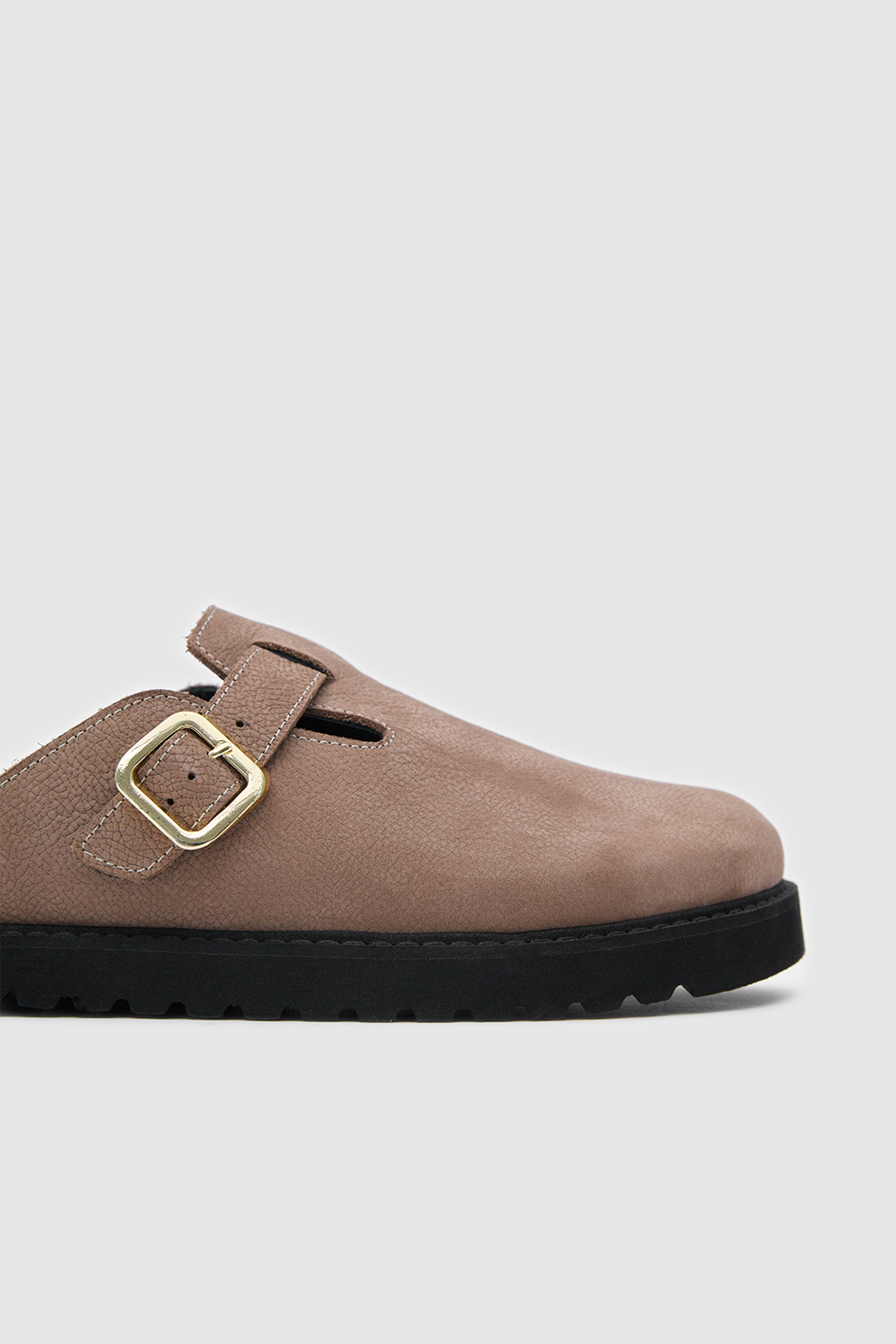 TERRA CLOG NUBUK DERİ SANDALET