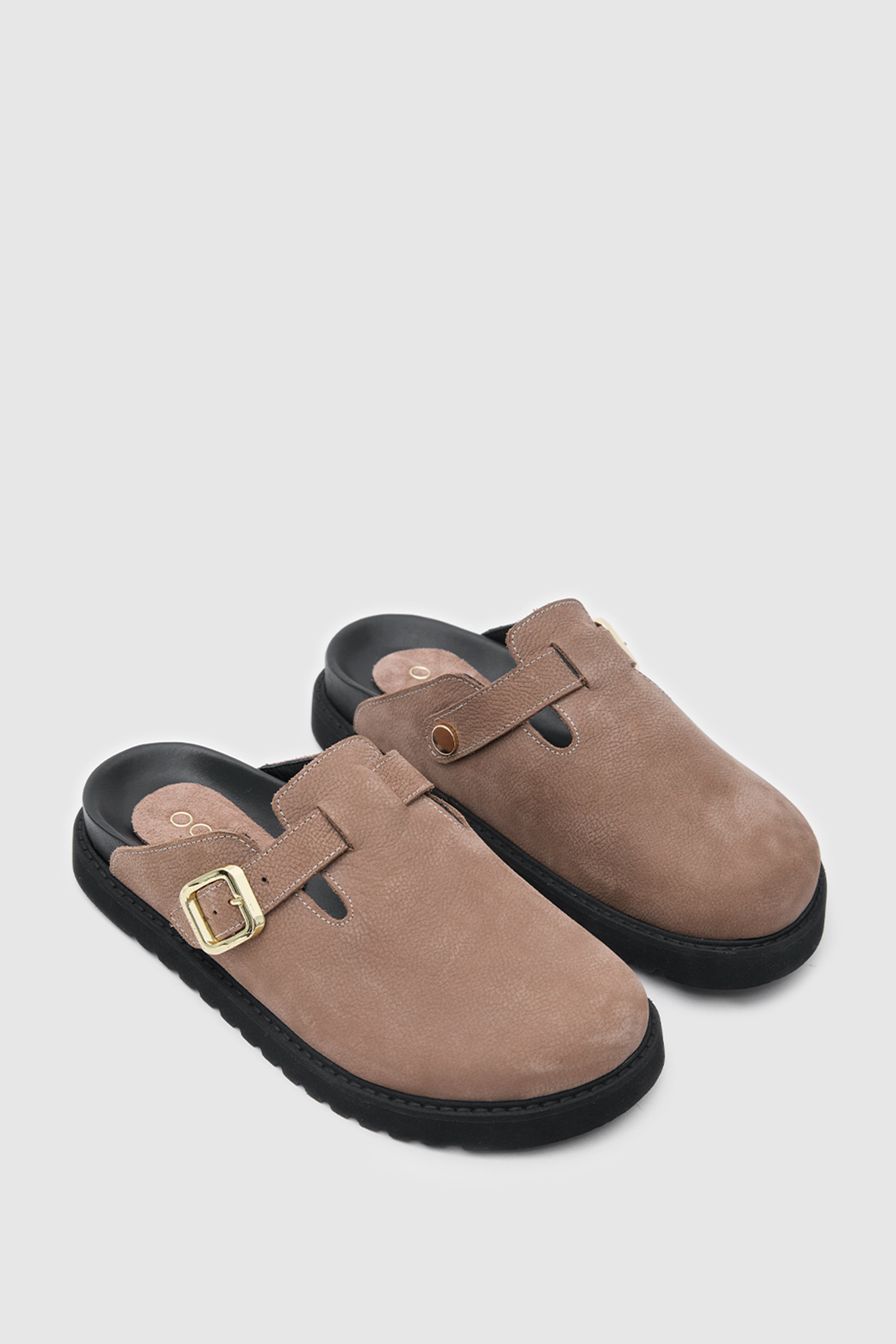 TERRA CLOG NUBUK DERİ SANDALET