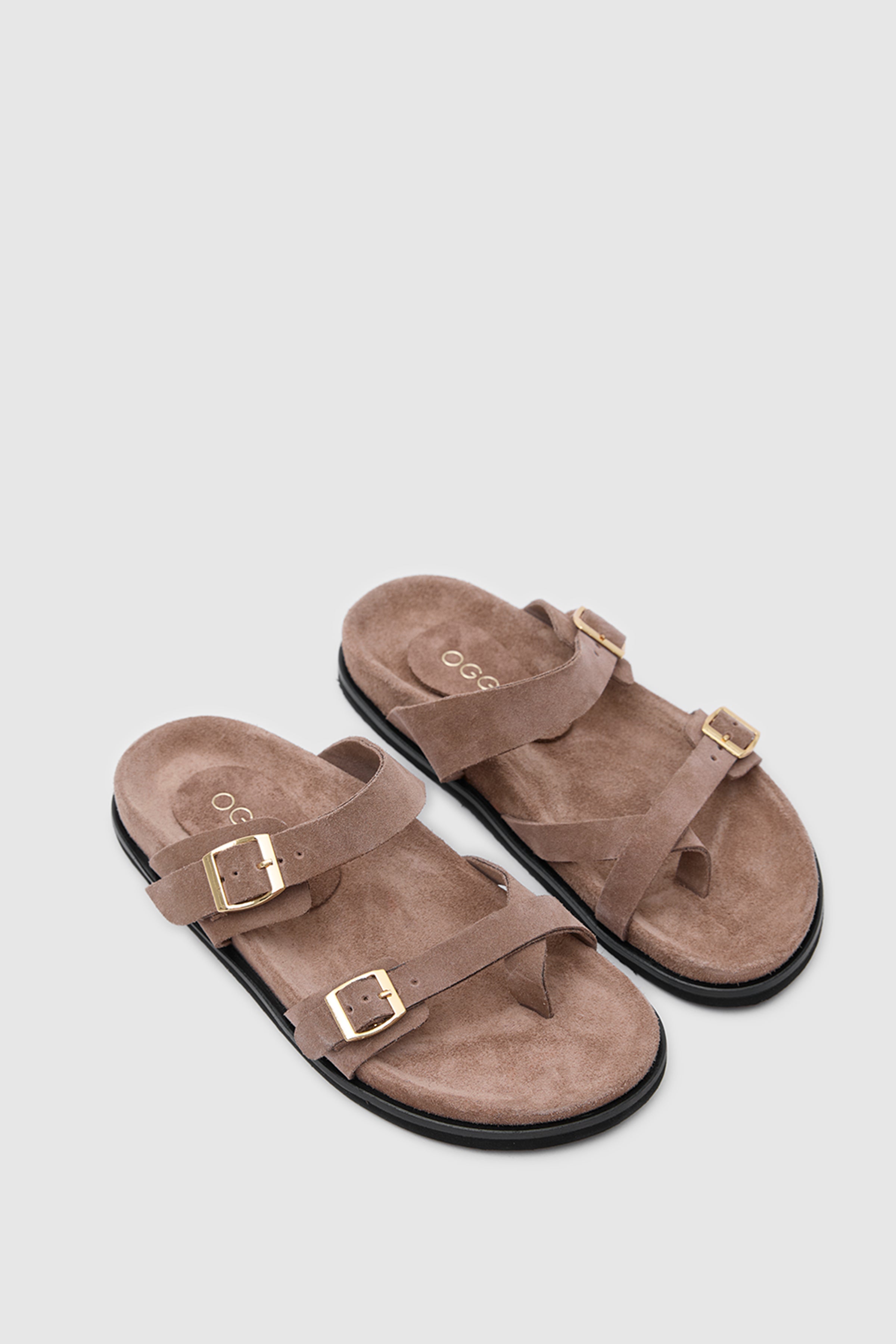 TERRA NOMAD SÜET DERİ ÇİFT TOKALI SANDALET