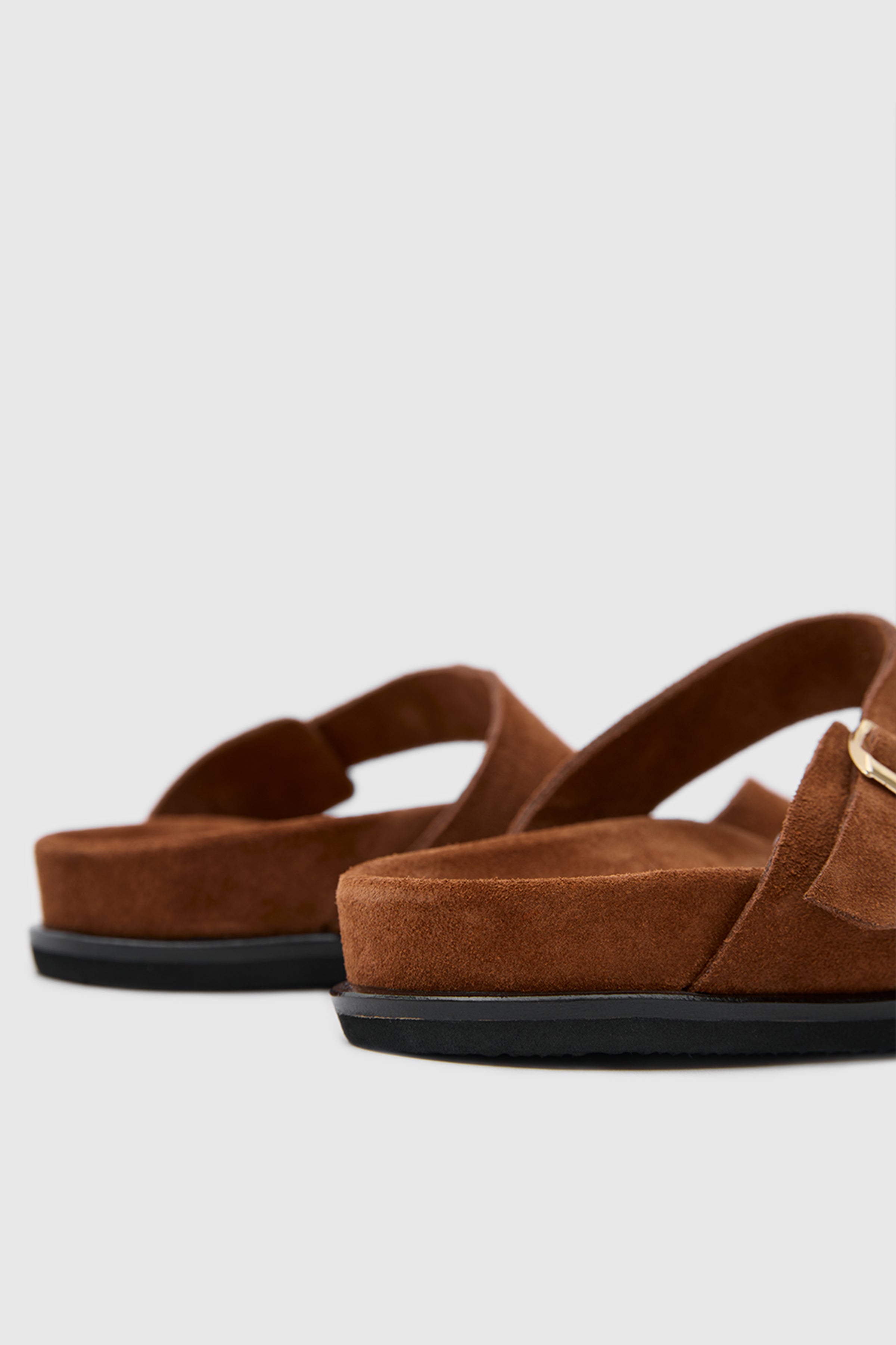 TERRA NOMAD SÜET DERİ ÇİFT TOKALI SANDALET