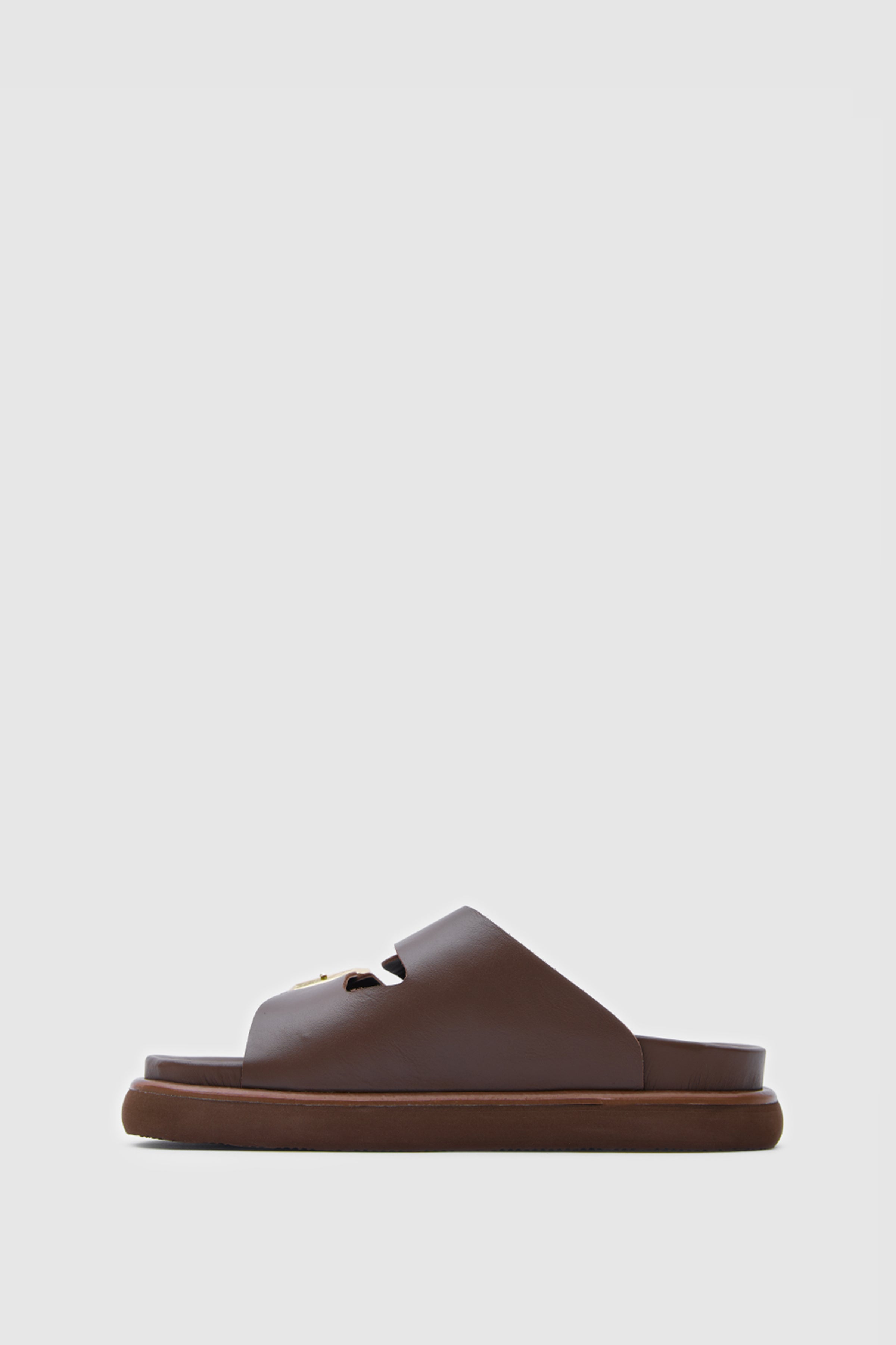 TERRA BUCKLE ÇİFT TOKALI HAKİKİ DERİ SANDALET