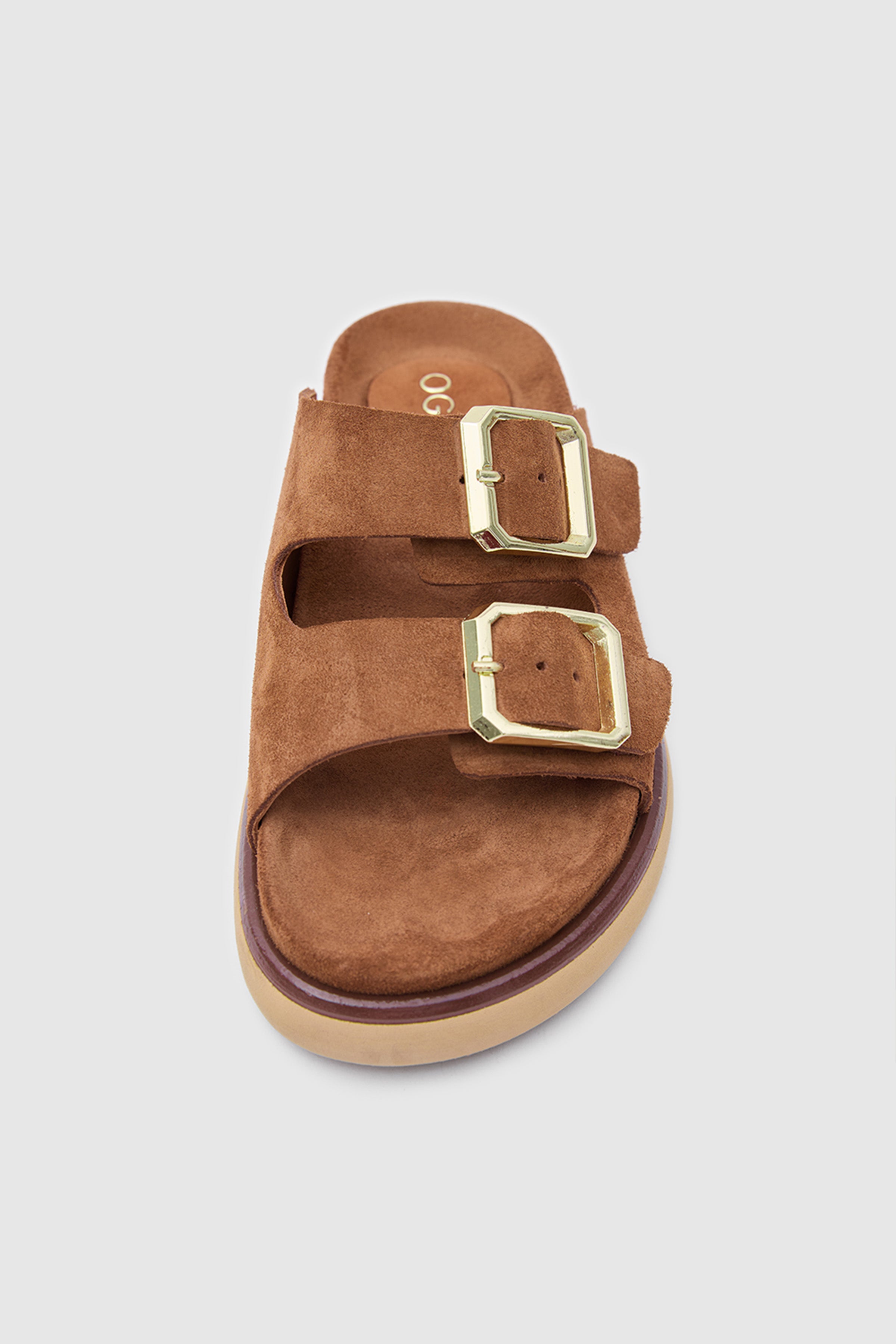 TERRA BUCKLE ÇİFT TOKALI HAKİKİ DERİ SANDALET
