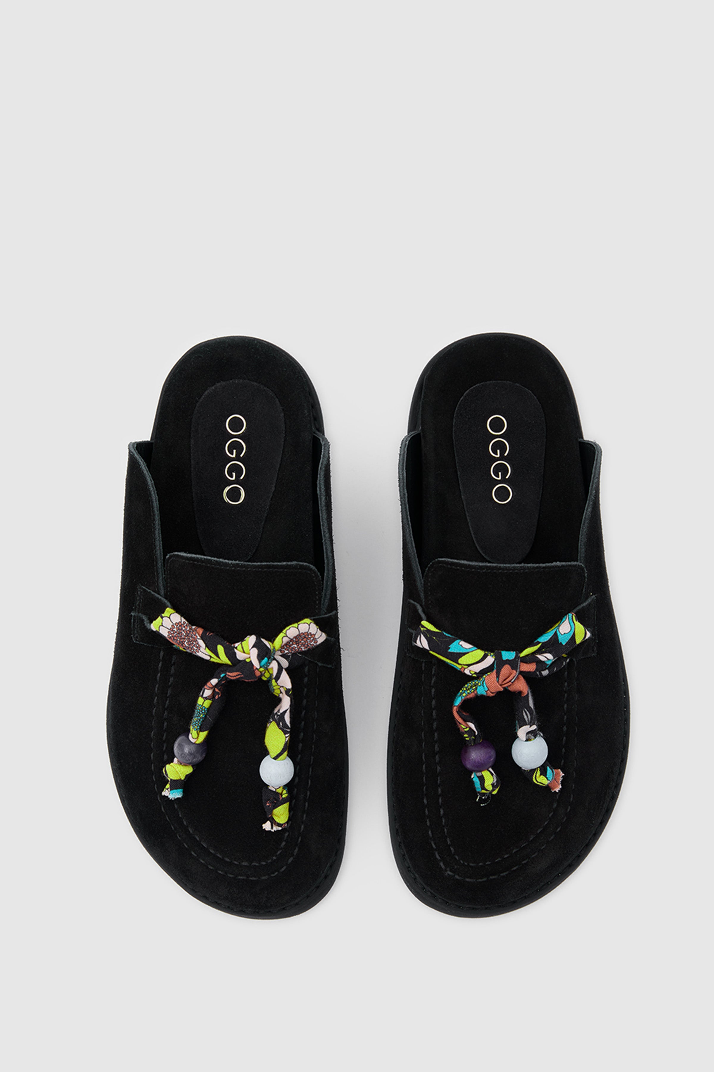 TERRA ARTİSAN SCARF SÜET DERİ FULARLI SANDALET