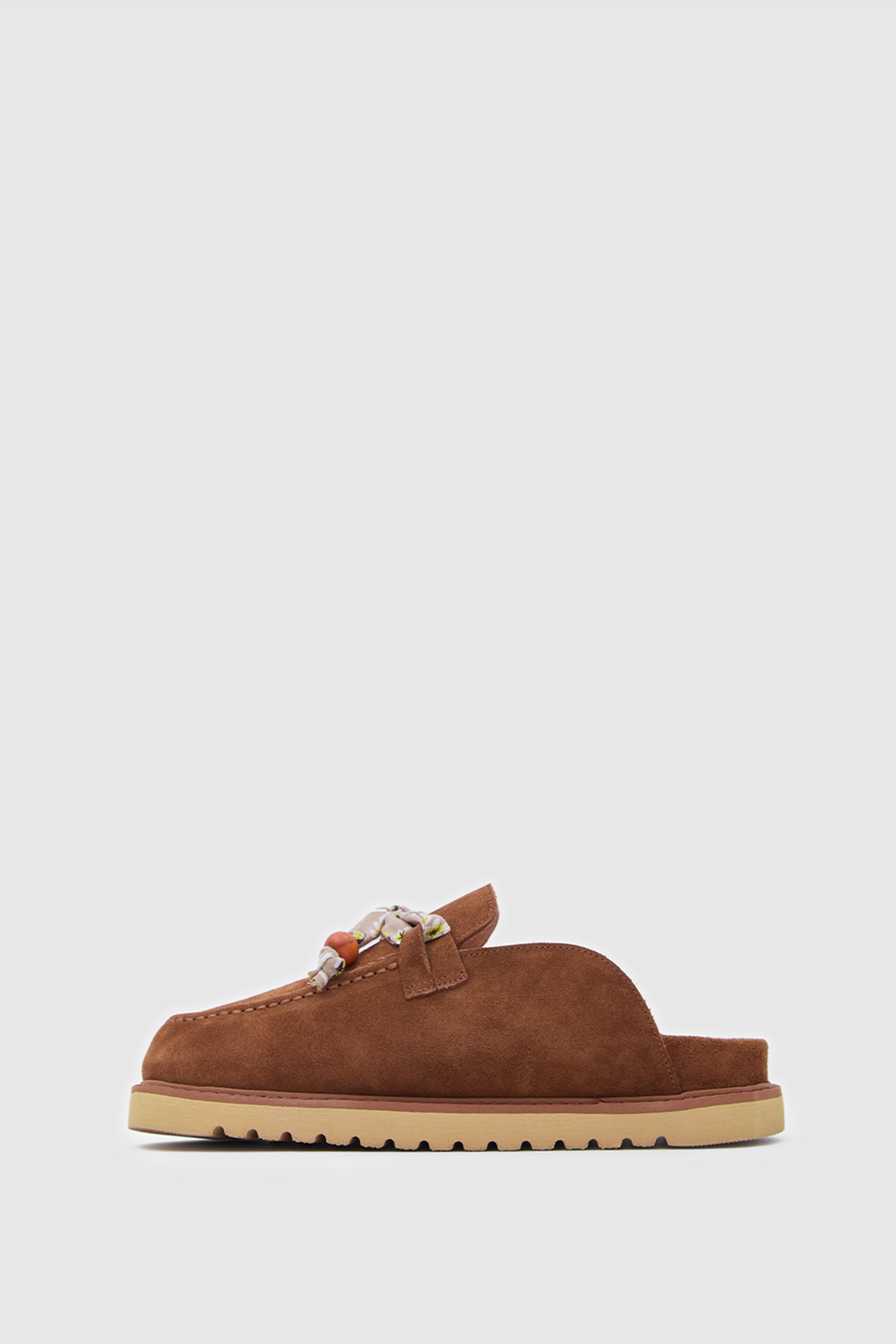 TERRA ARTİSAN SCARF SÜET DERİ FULARLI SANDALET