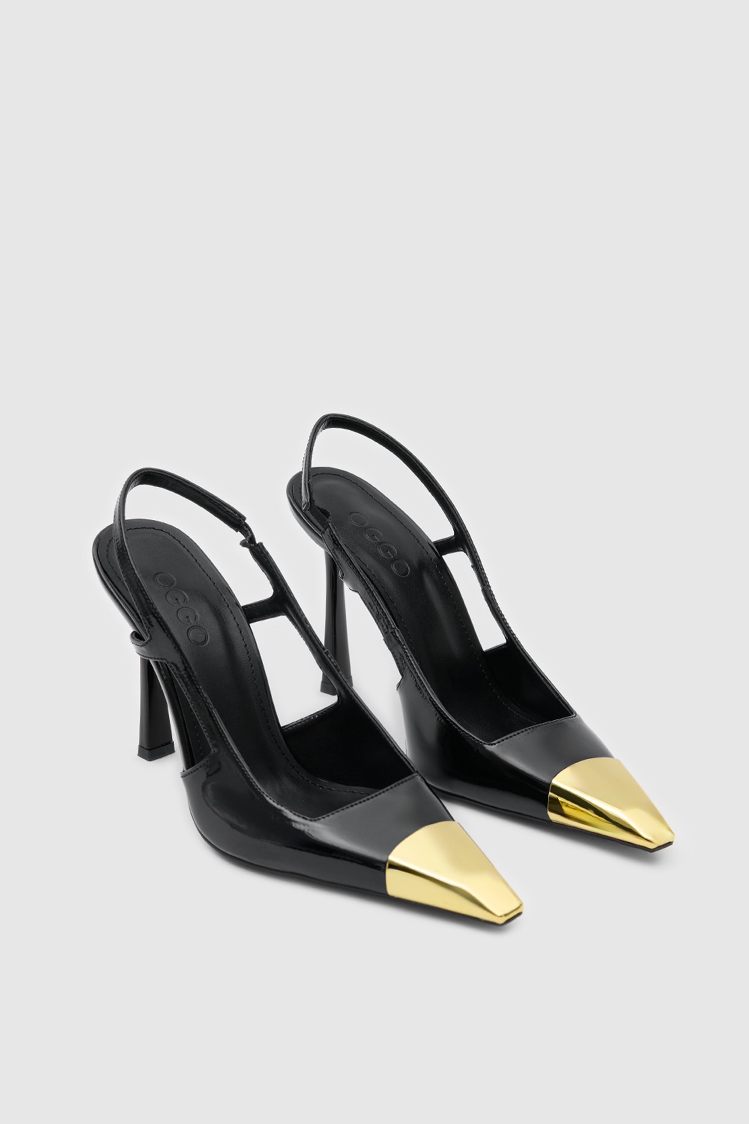 SUVEA REVA Patent Leather Slingback Stiletto