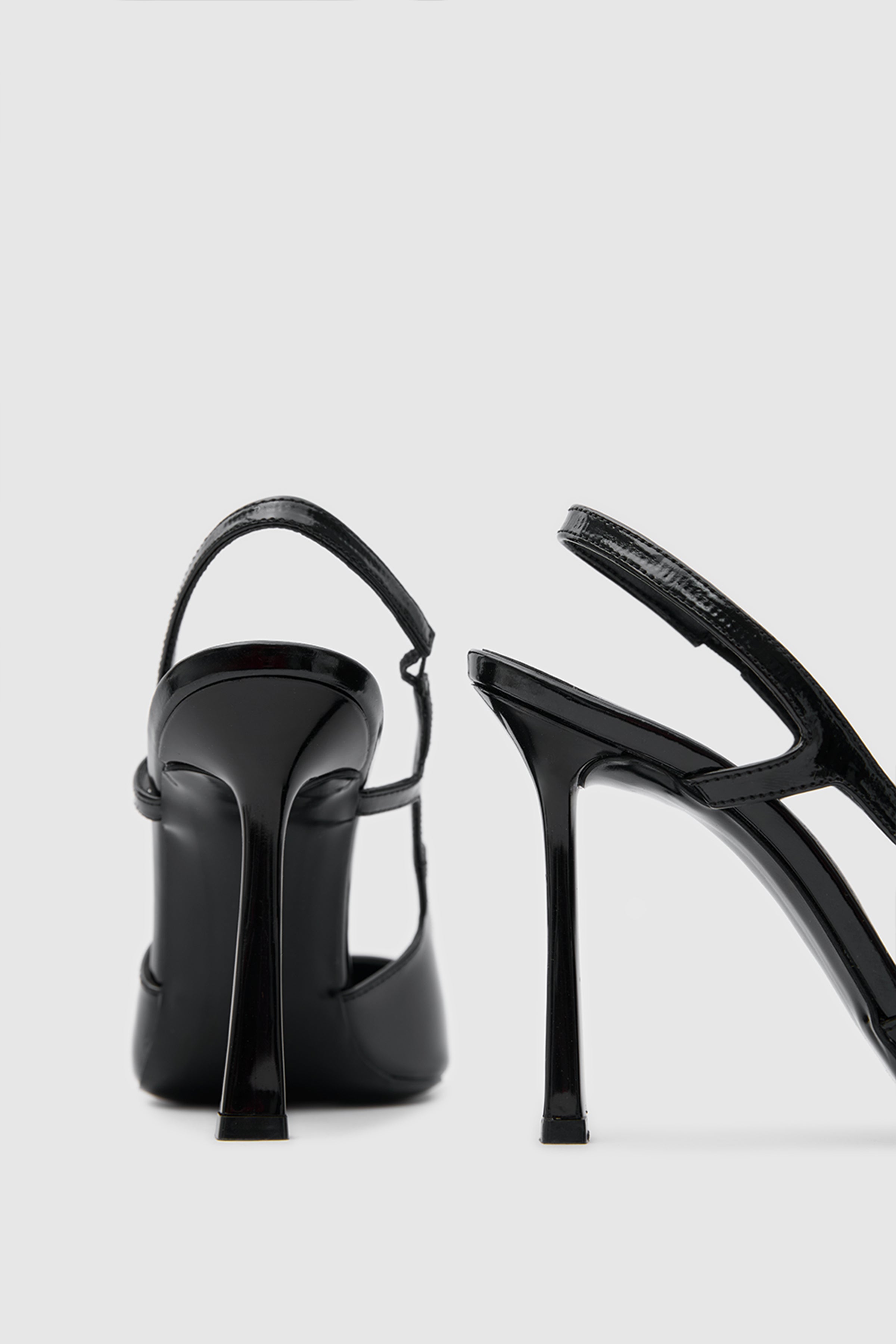 SUVEA REVA Patent Leather Slingback Stiletto