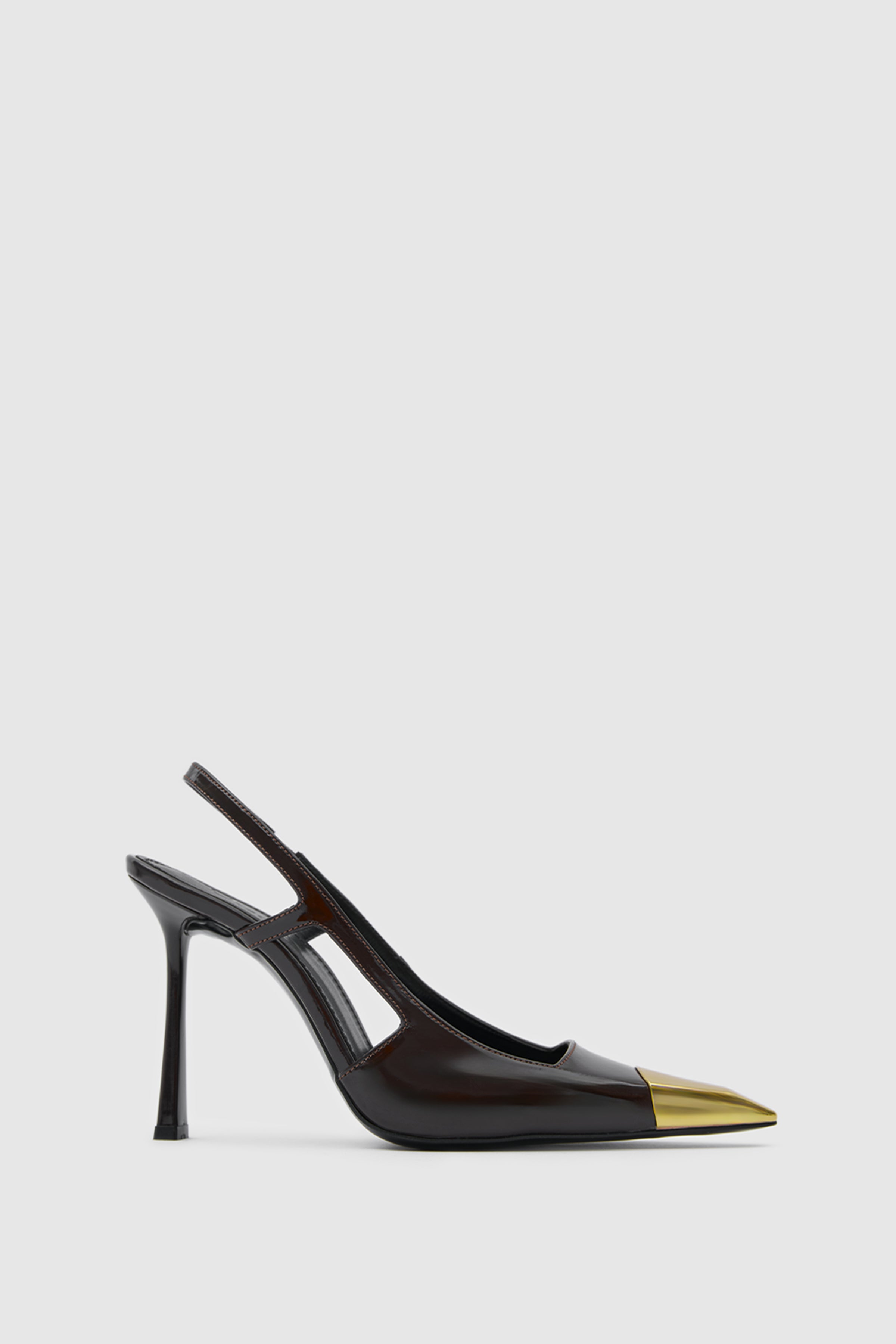 SUVEA REVA Patent Leather Slingback Stiletto