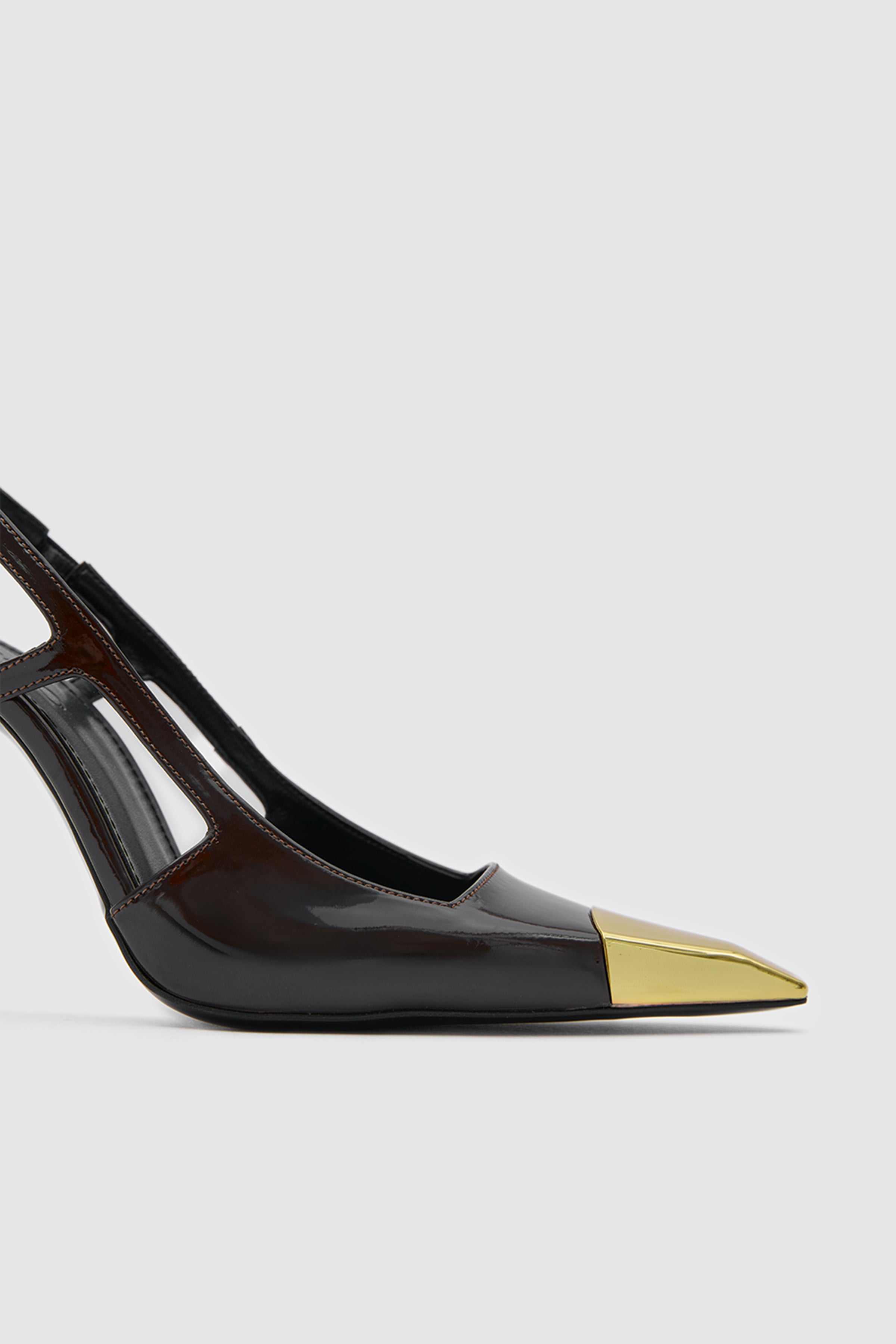 SUVEA REVA Patent Leather Slingback Stiletto