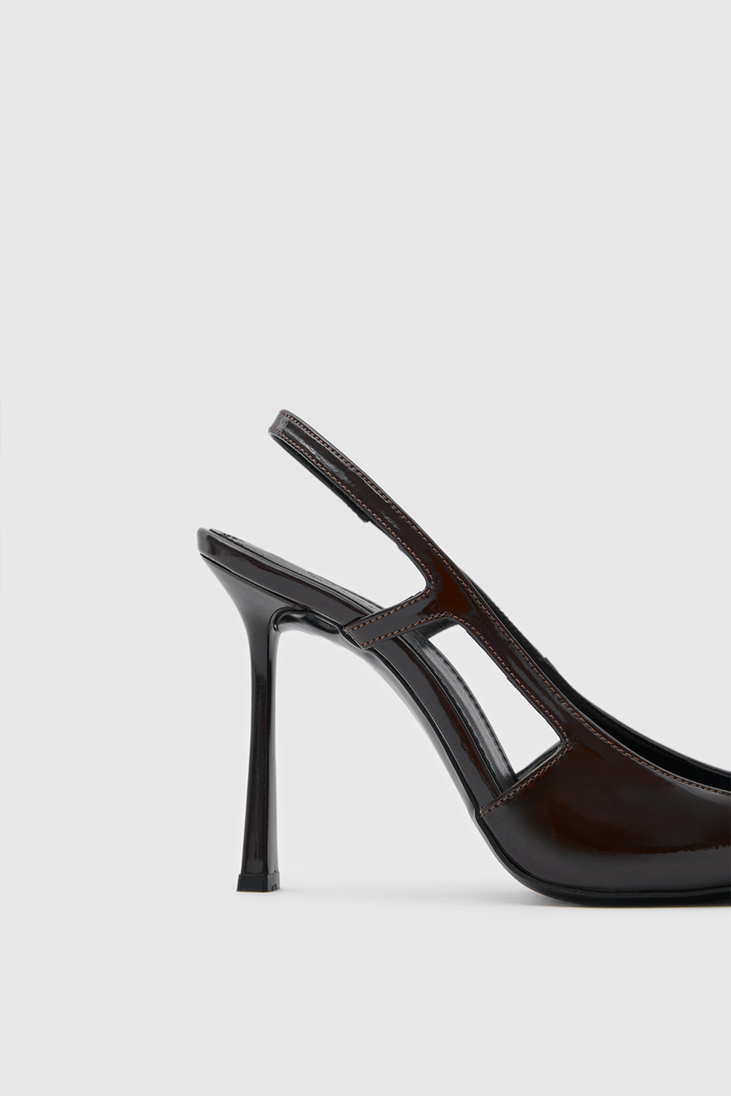 SUVEA REVA Patent Leather Slingback Stiletto