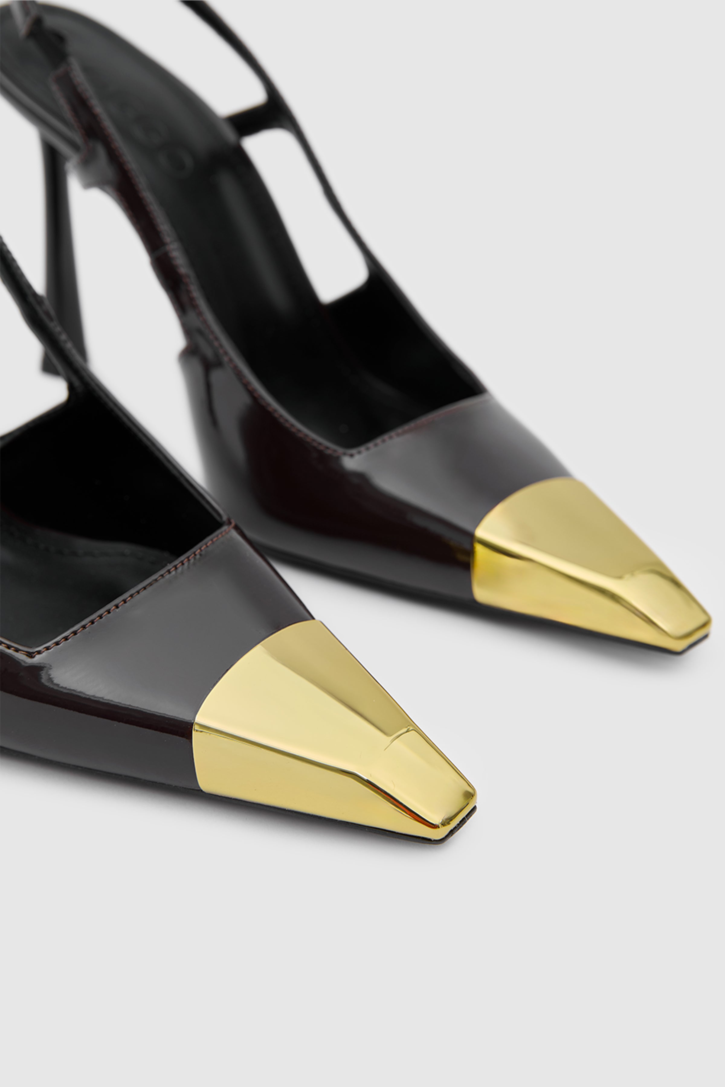 SUVEA REVA Patent Leather Slingback Stiletto