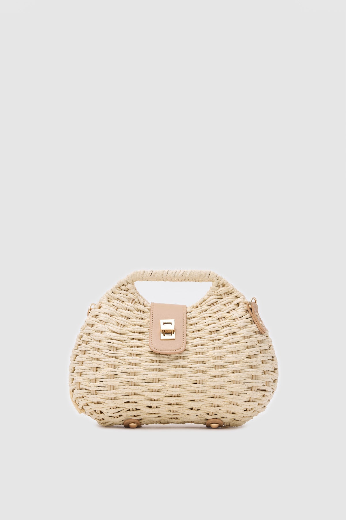 OGGO Hasır Deri Saplı El ve Çapraz Çanta