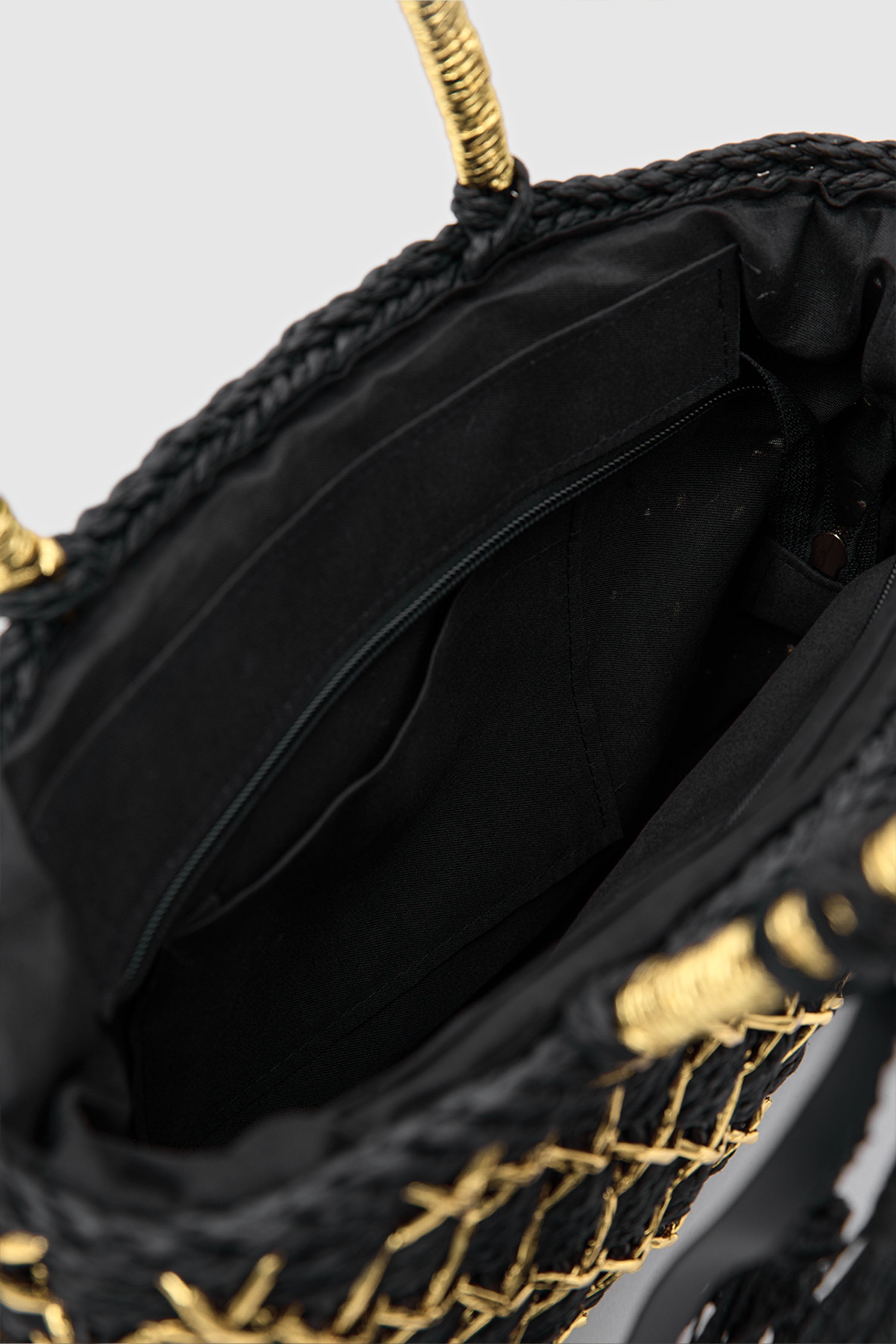 OGGO Hasır Gold Nakışlı El Çantası