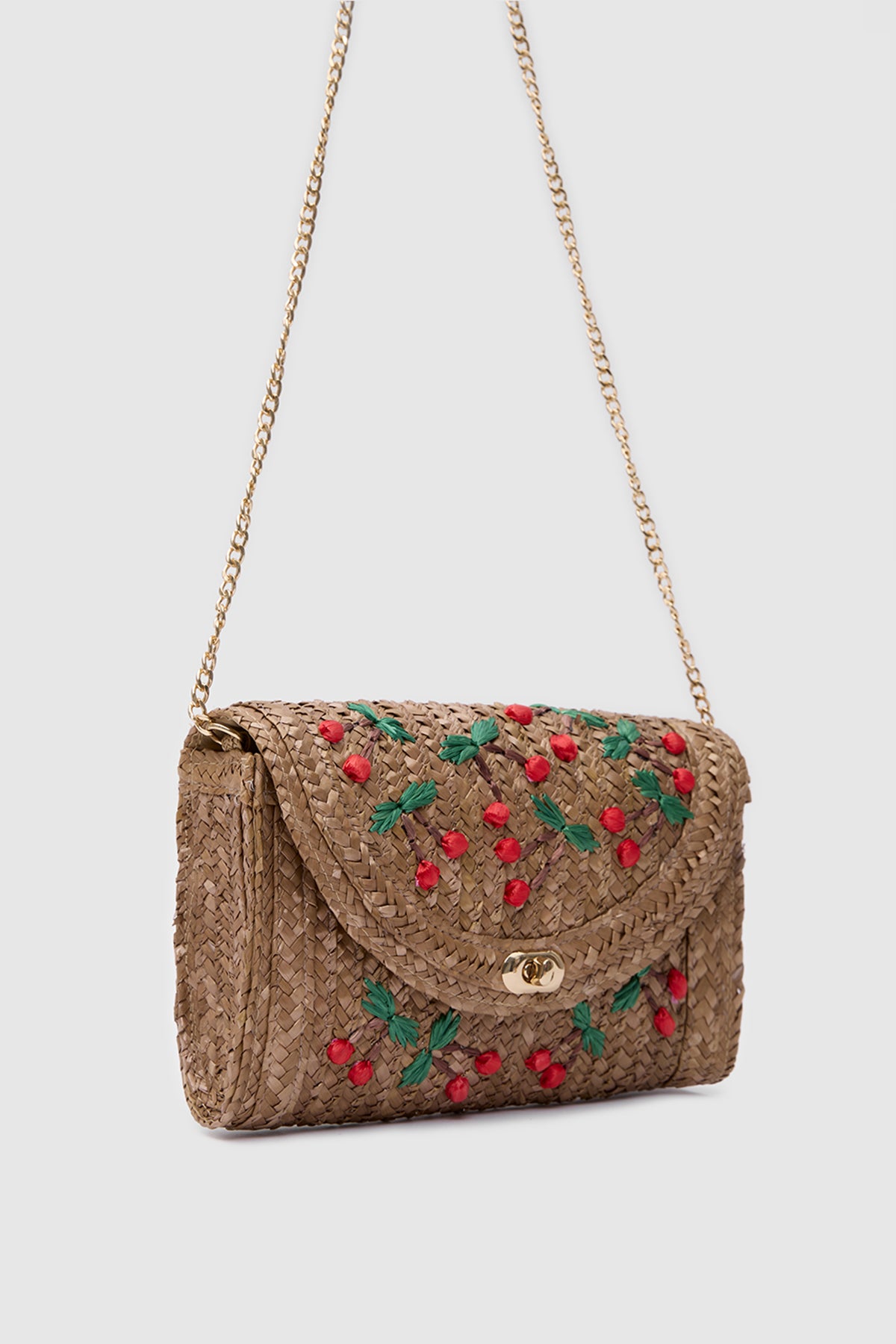 OGGO Hasır Nakışlı Çapraz Çanta