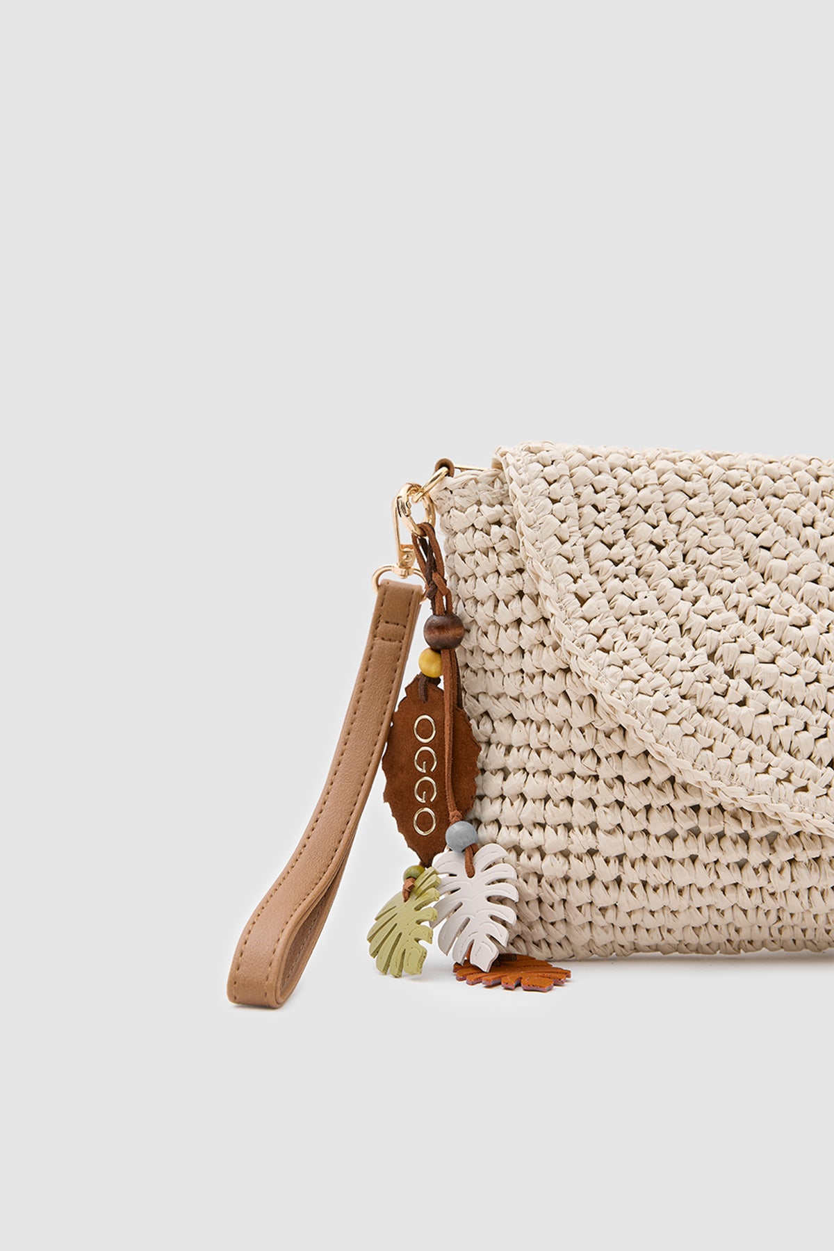 OGGO WİCKER  Thin Linea Clutch