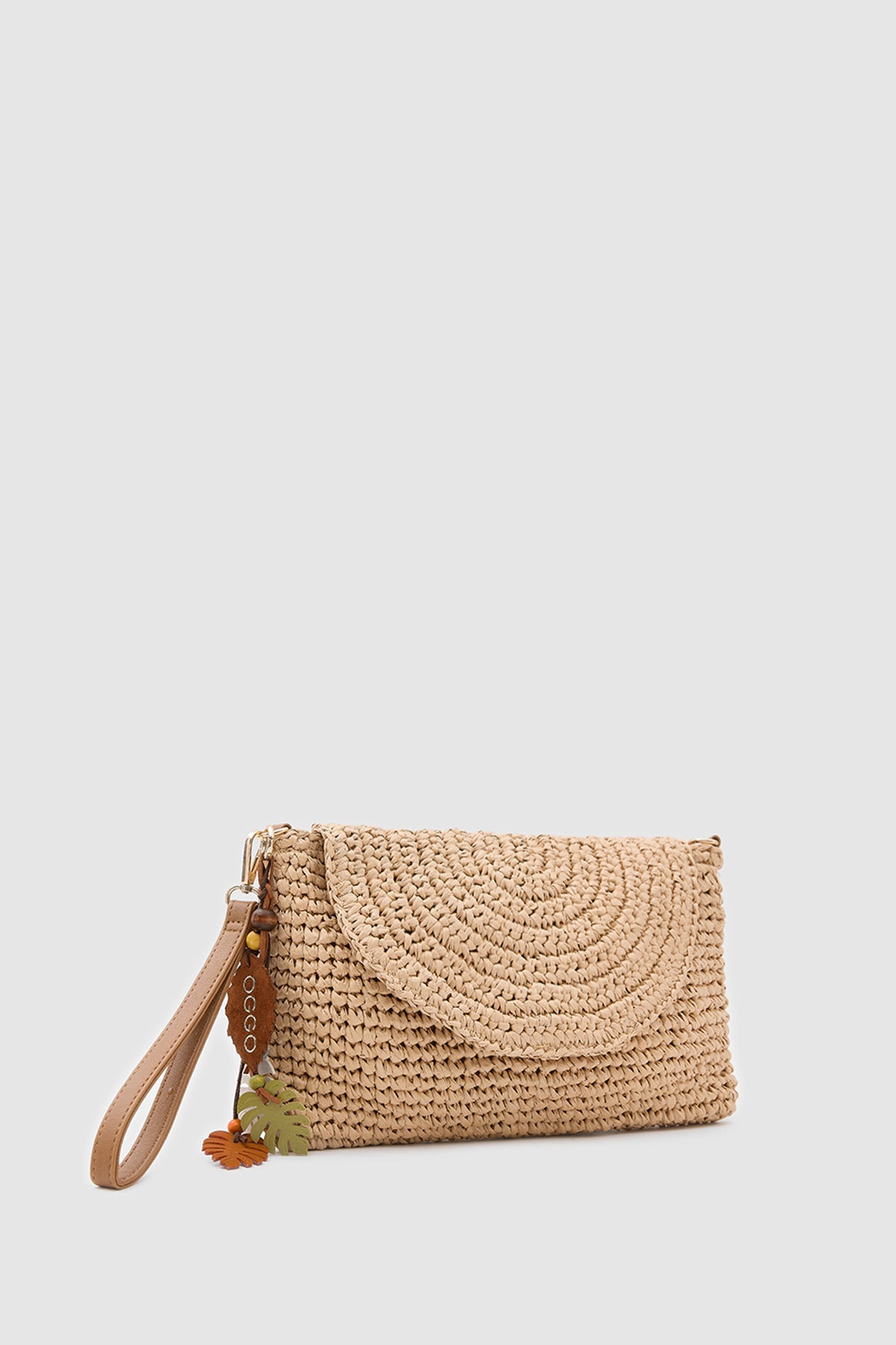OGGO WİCKER  Thin Linea Clutch