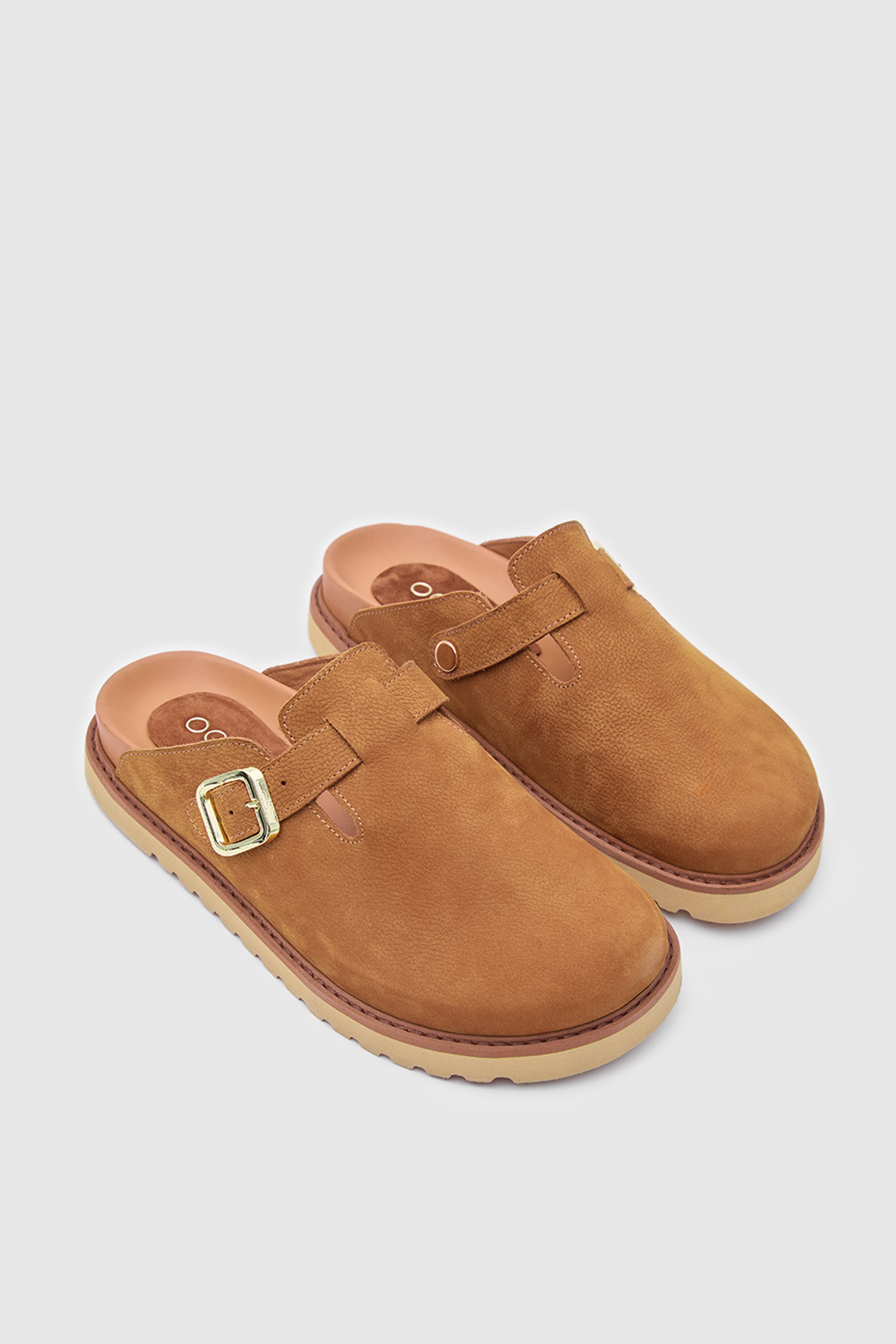 TERRA CLOG NUBUK DERİ SANDALET