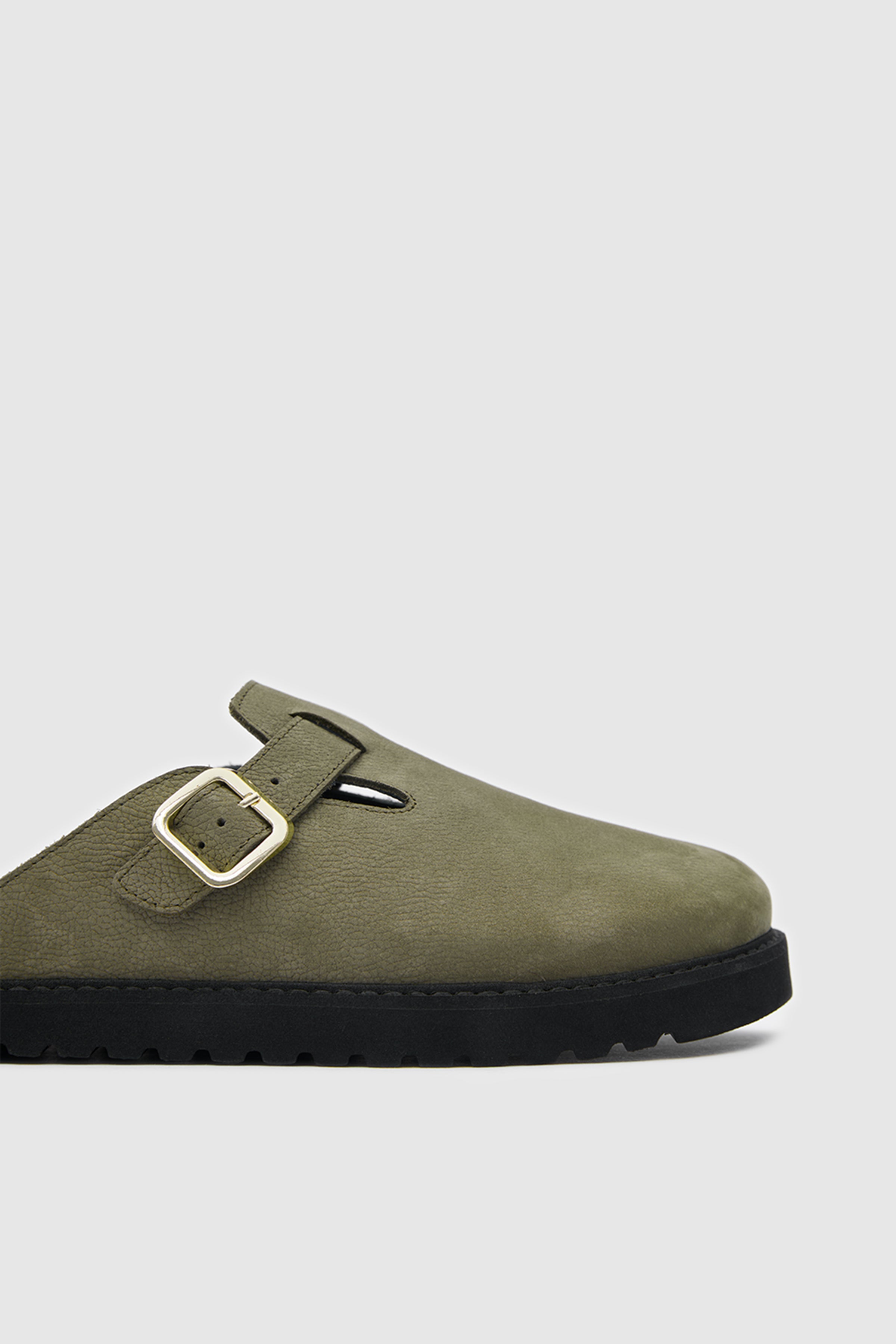 TERRA CLOG NUBUK DERİ SANDALET