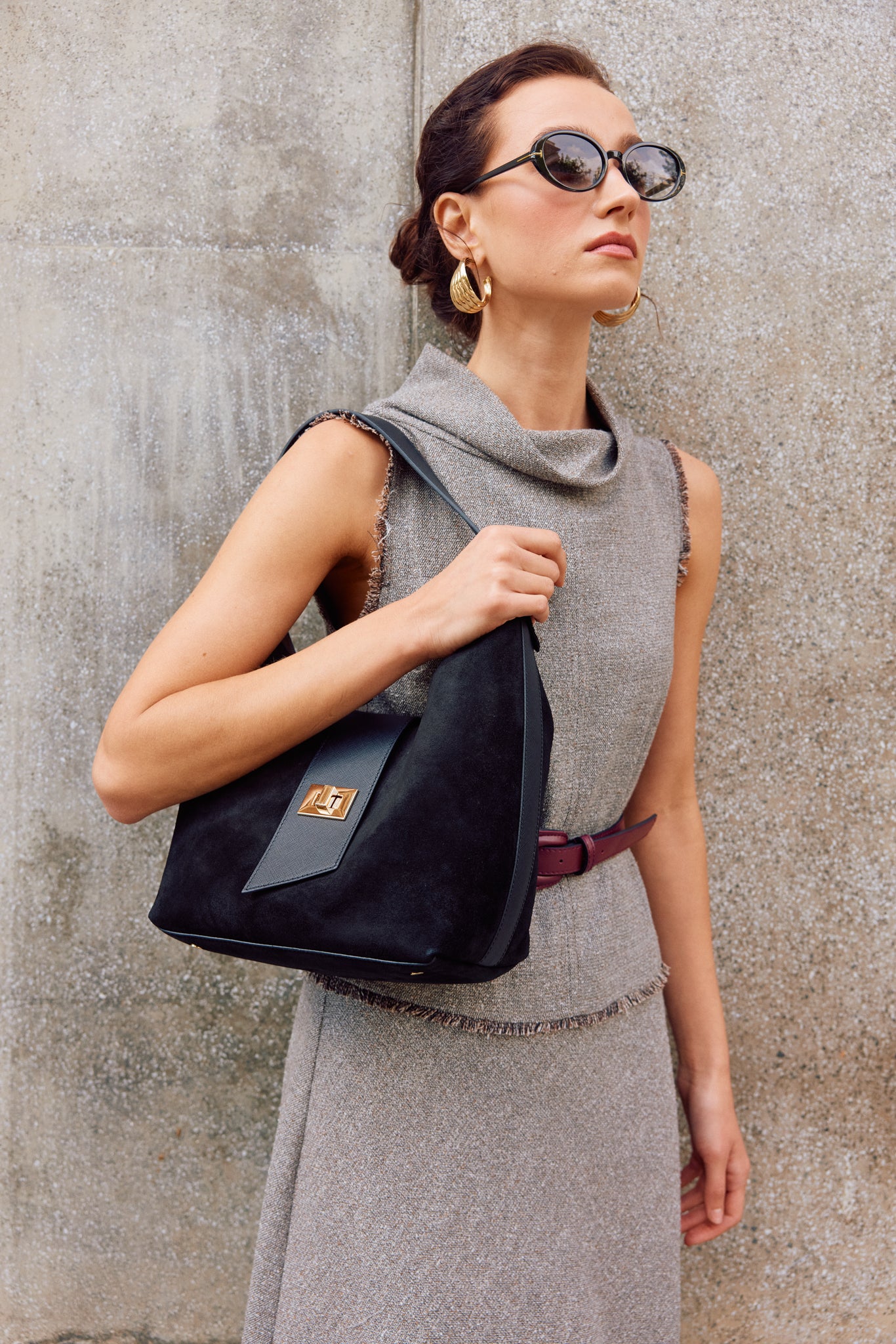 OGGO SUVEA Genuine Leather Shoulder Bag