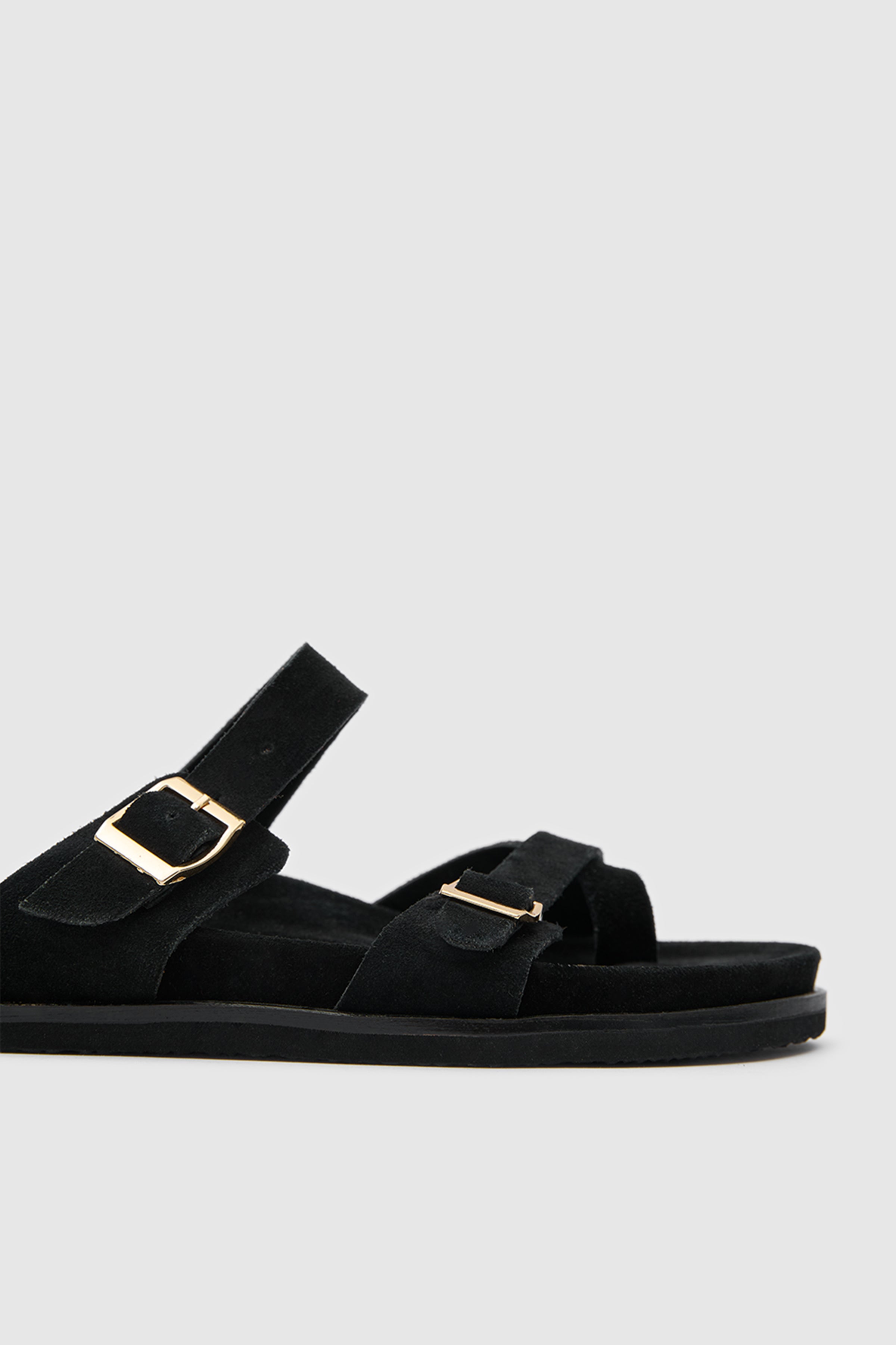 TERRA NOMAD SÜET DERİ ÇİFT TOKALI SANDALET