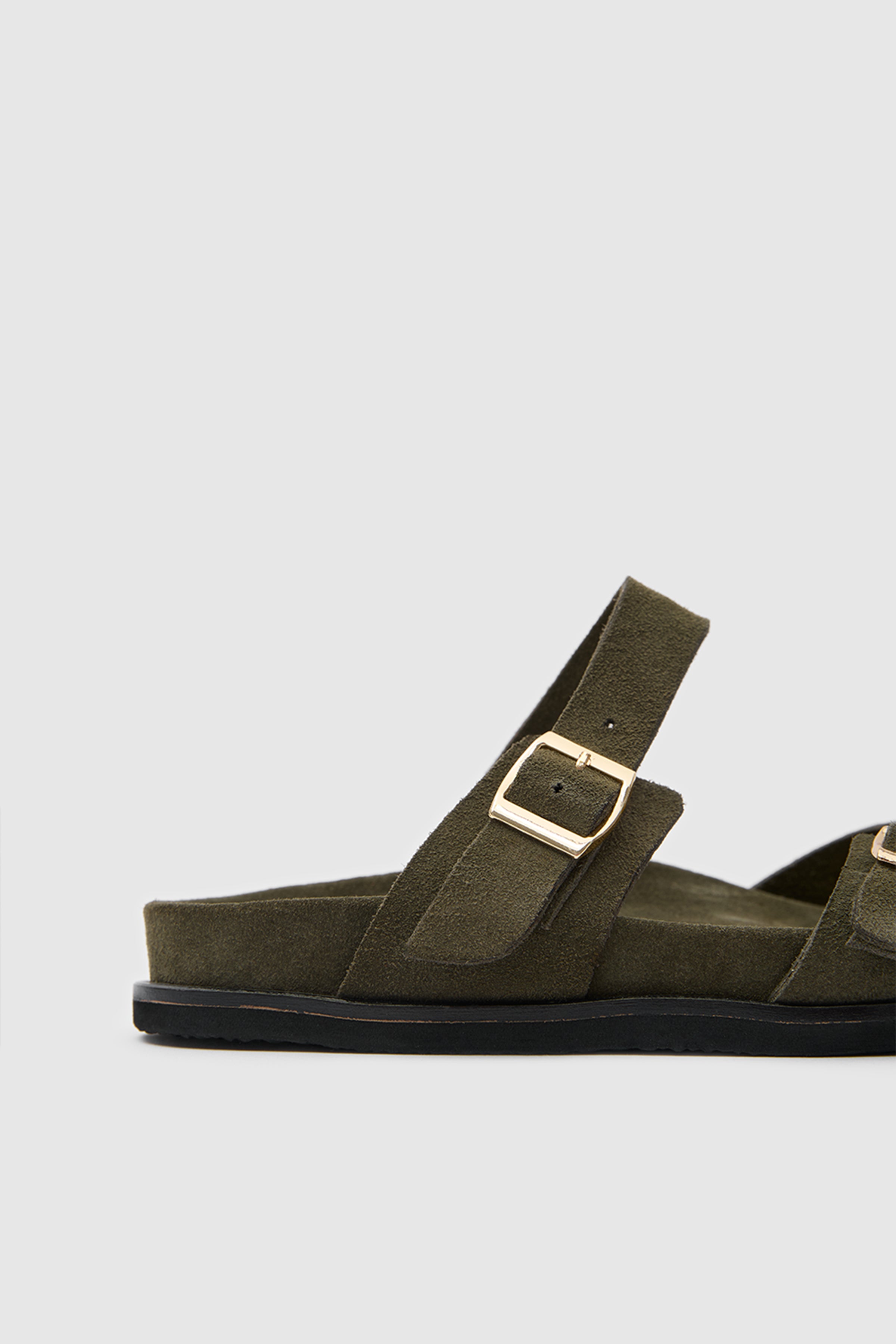 TERRA NOMAD SÜET DERİ ÇİFT TOKALI SANDALET