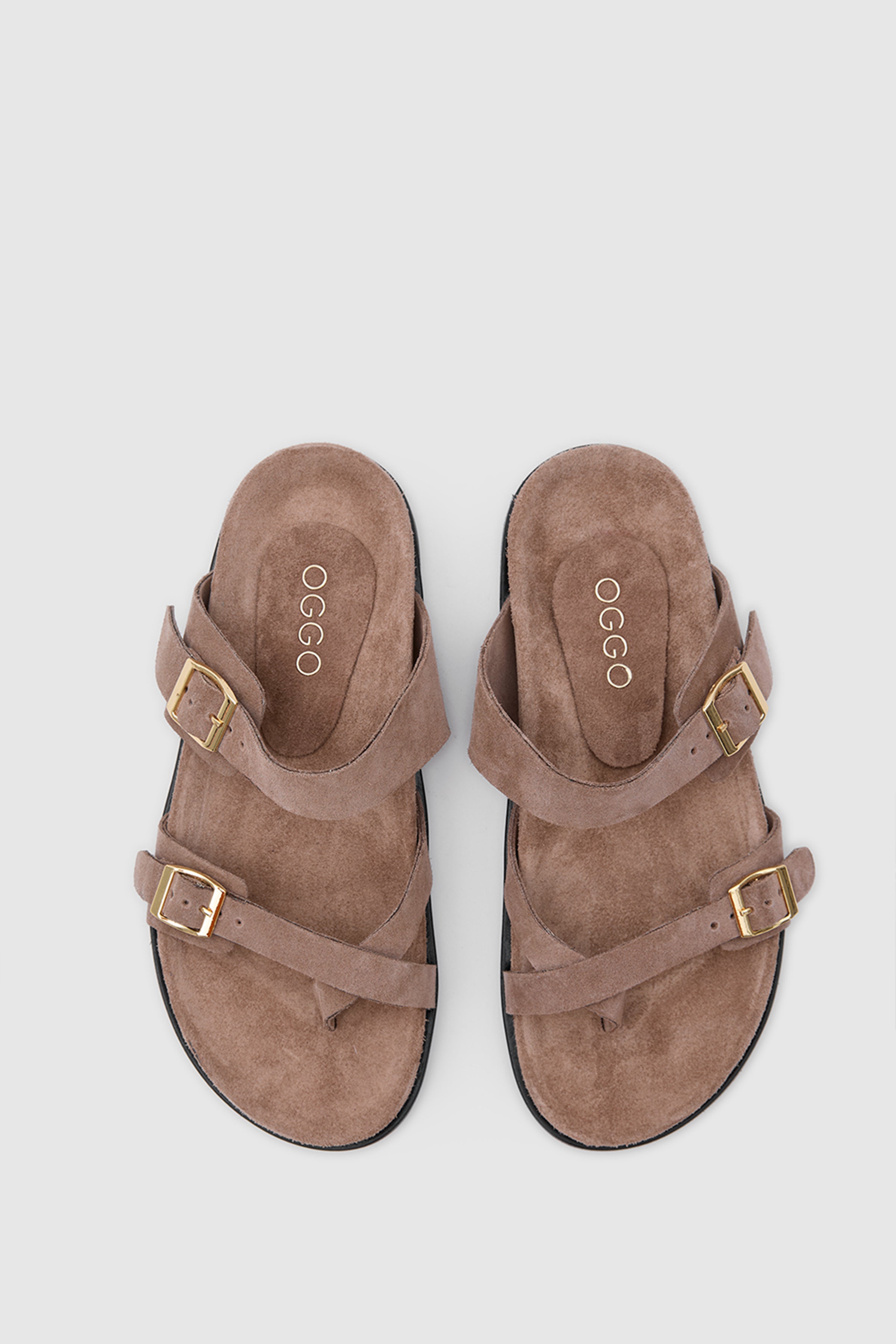 TERRA NOMAD SÜET DERİ ÇİFT TOKALI SANDALET