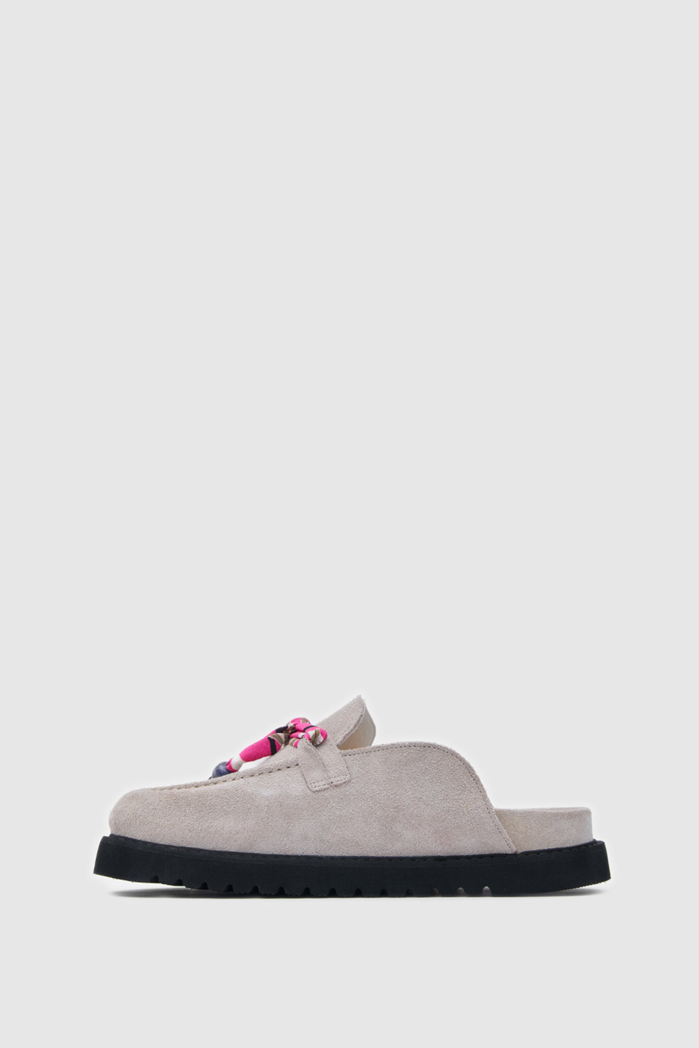 TERRA ARTİSAN SCARF SÜET DERİ FULARLI SANDALET