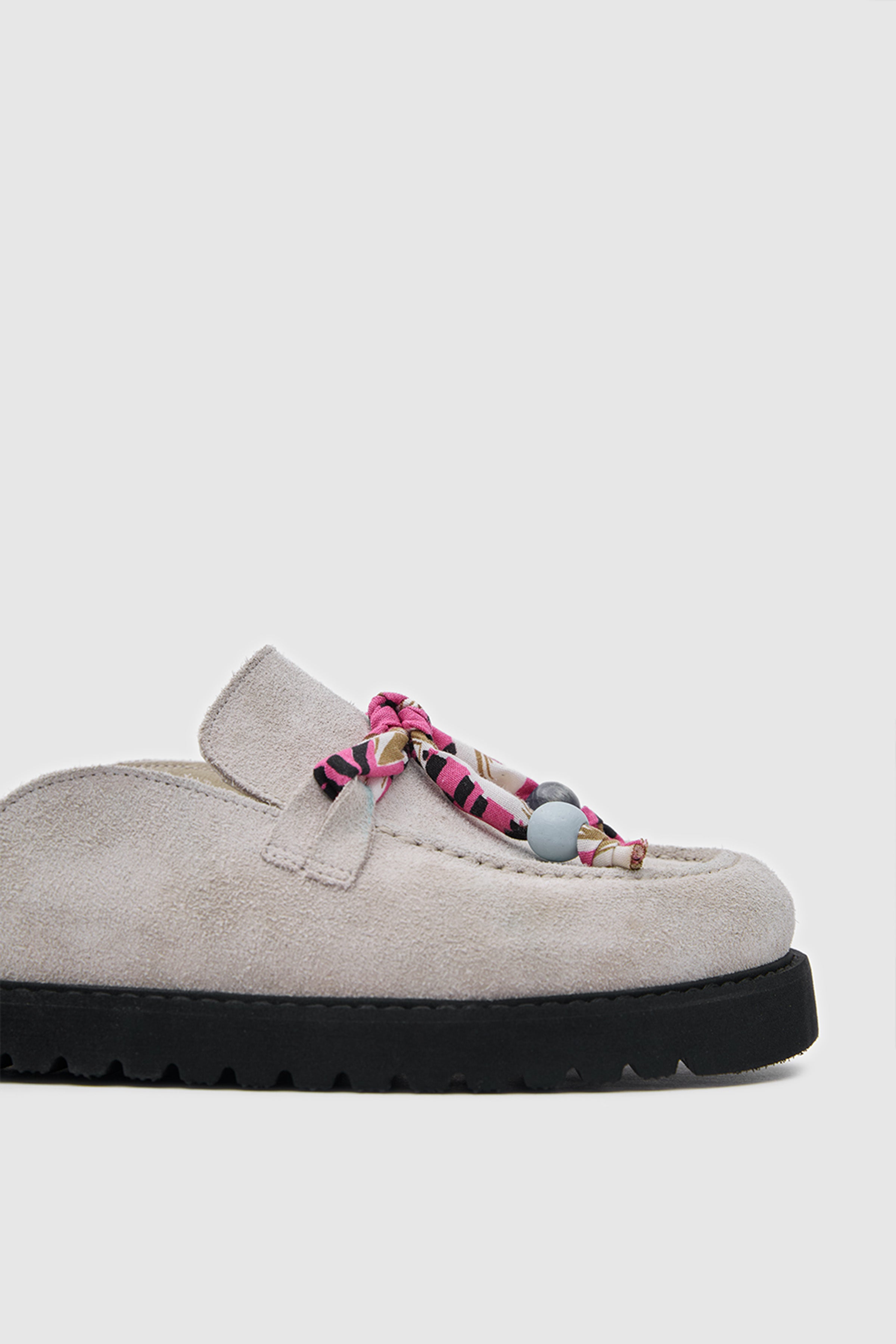 TERRA ARTİSAN SCARF SÜET DERİ FULARLI SANDALET