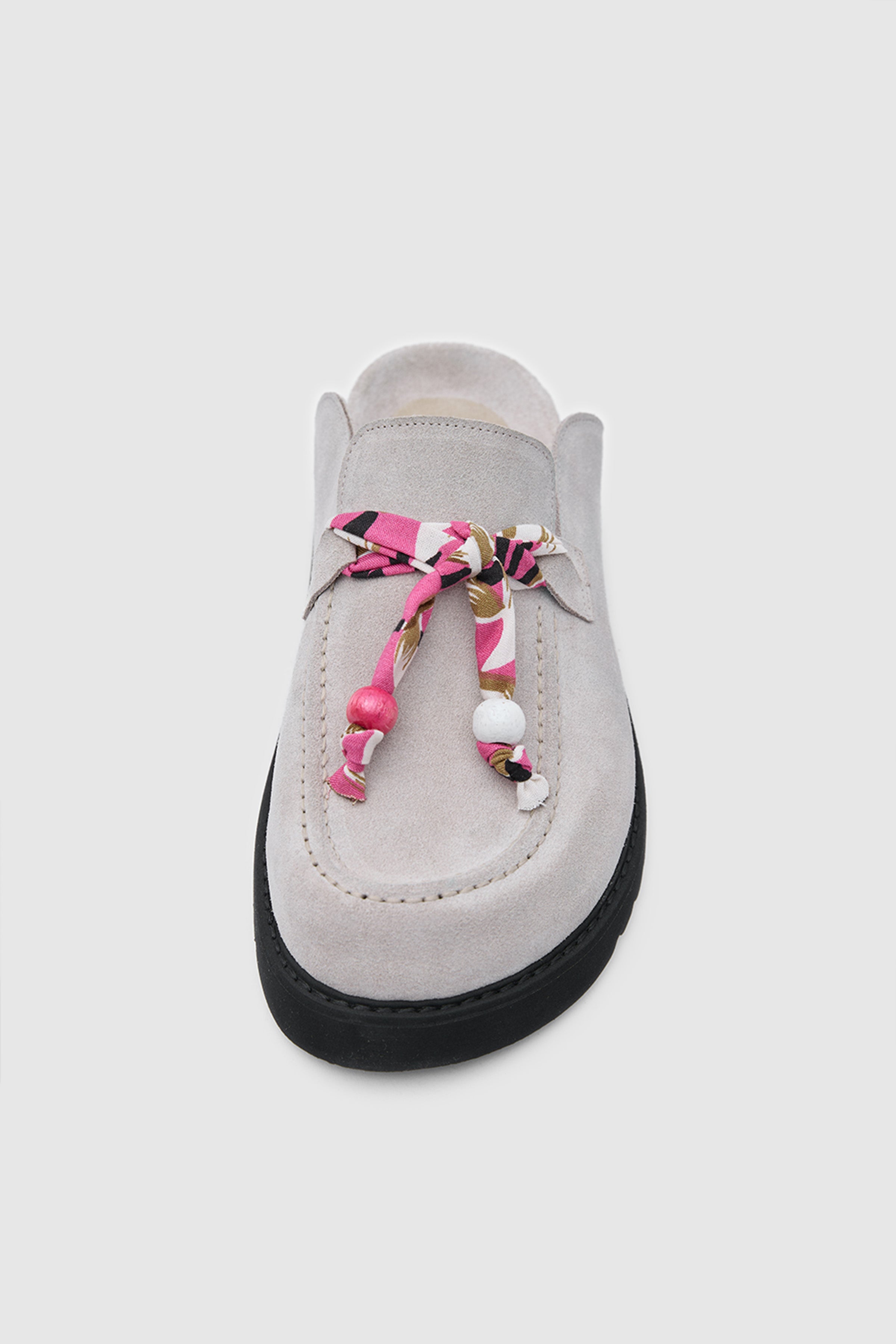 TERRA ARTİSAN SCARF SÜET DERİ FULARLI SANDALET