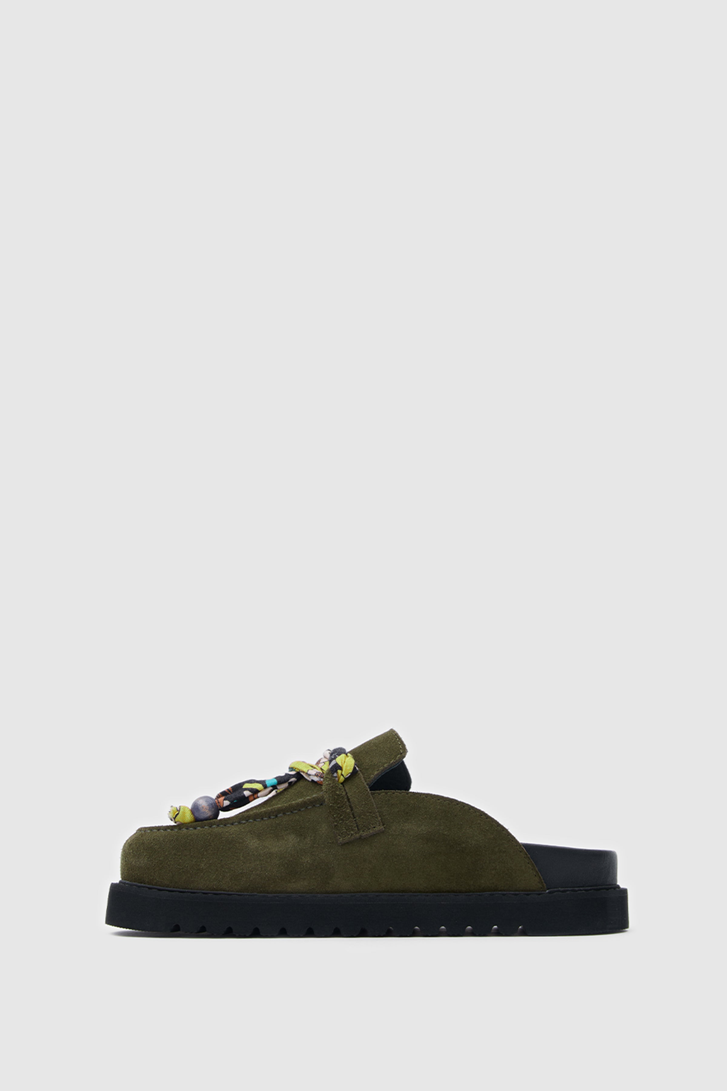 TERRA ARTİSAN SCARF SÜET DERİ FULARLI SANDALET