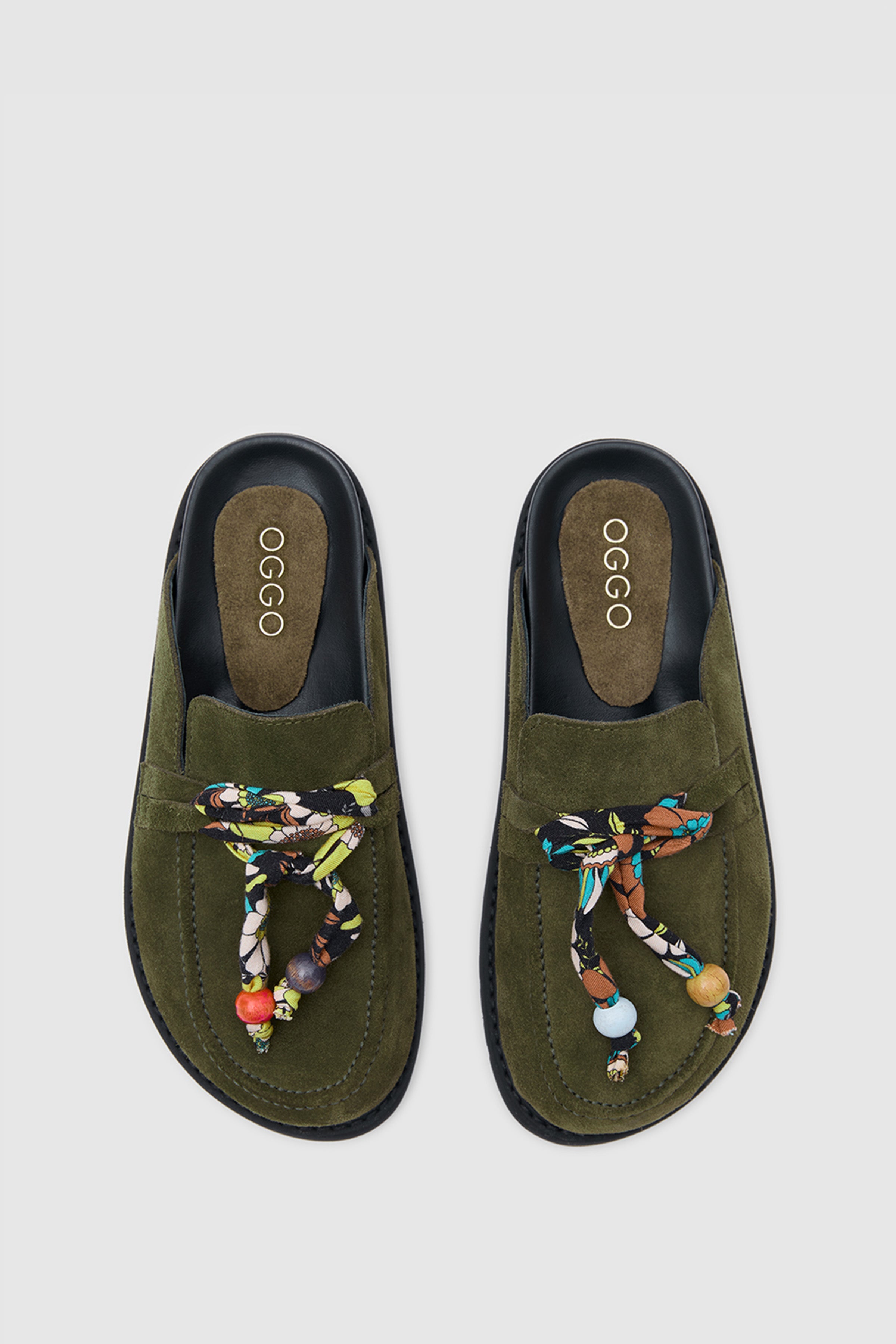 TERRA ARTİSAN SCARF SÜET DERİ FULARLI SANDALET