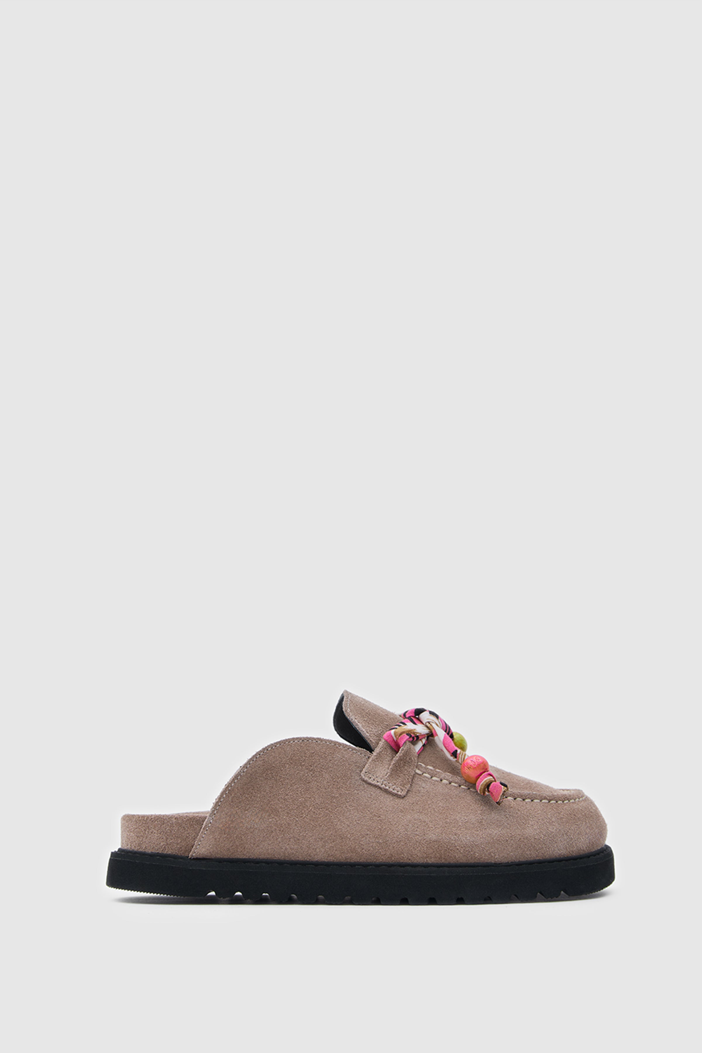 TERRA ARTİSAN SCARF SÜET DERİ FULARLI SANDALET