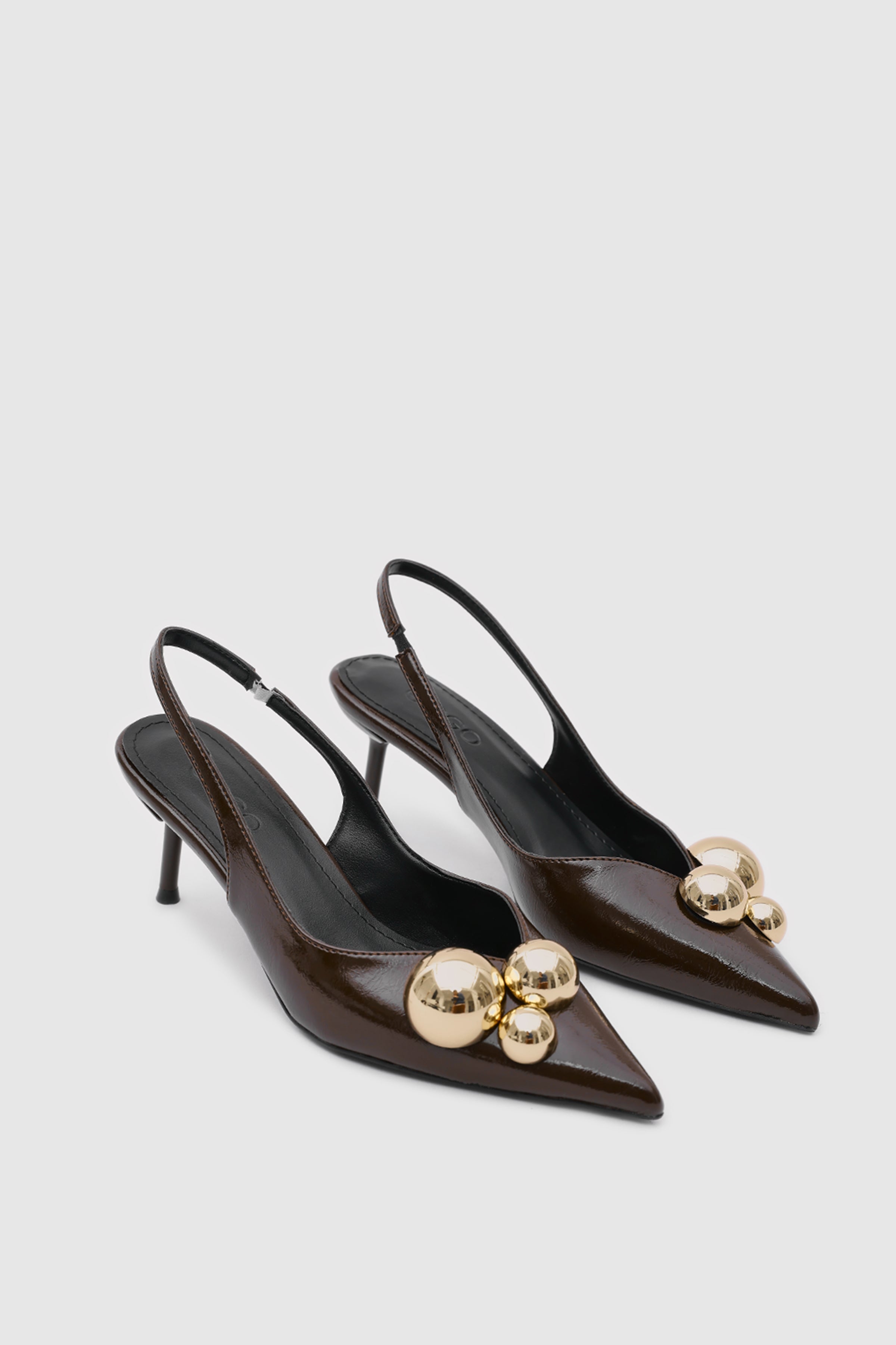 SUVEA AUREA Leather Slingback Heel