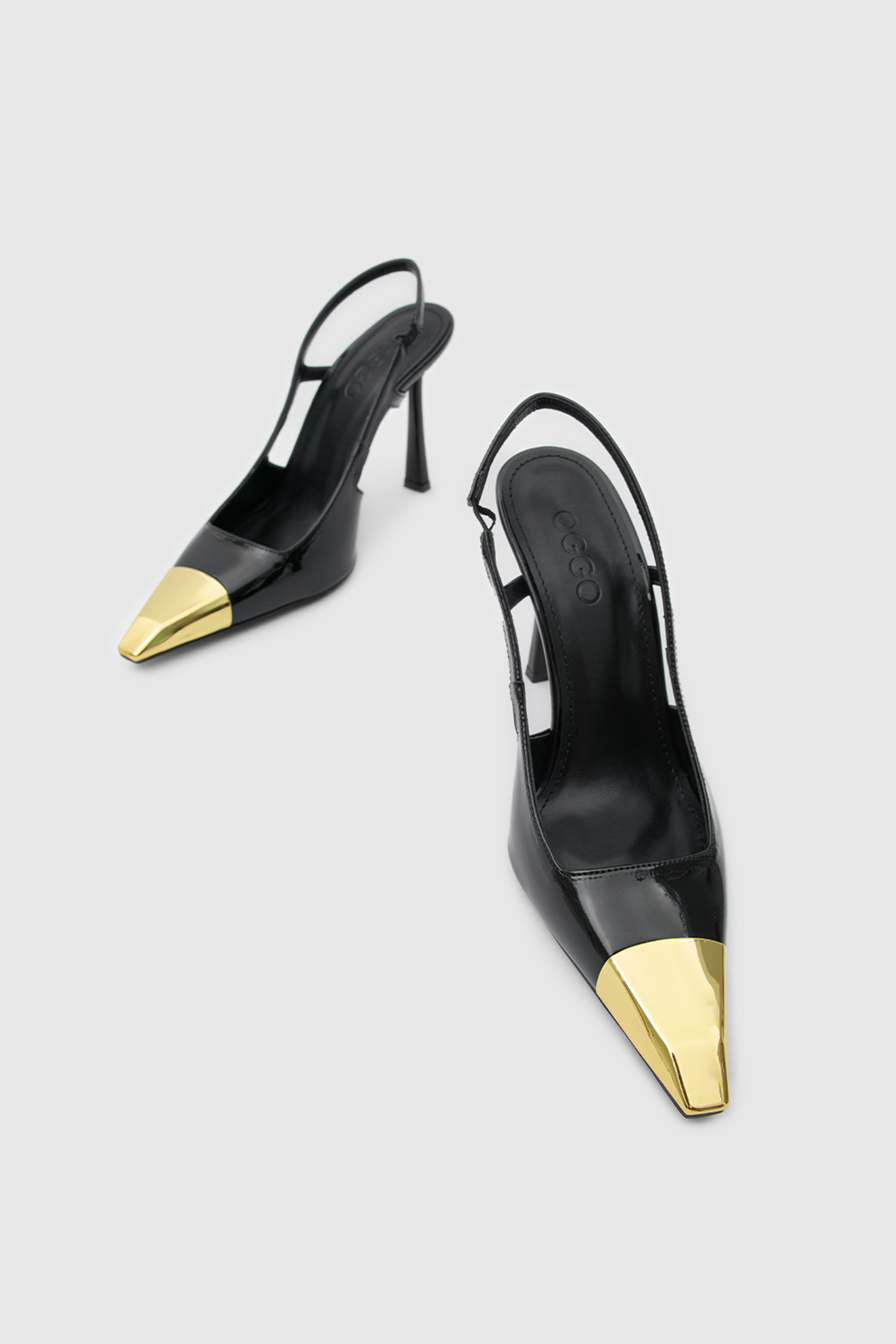 SUVEA REVA Patent Leather Slingback Stiletto