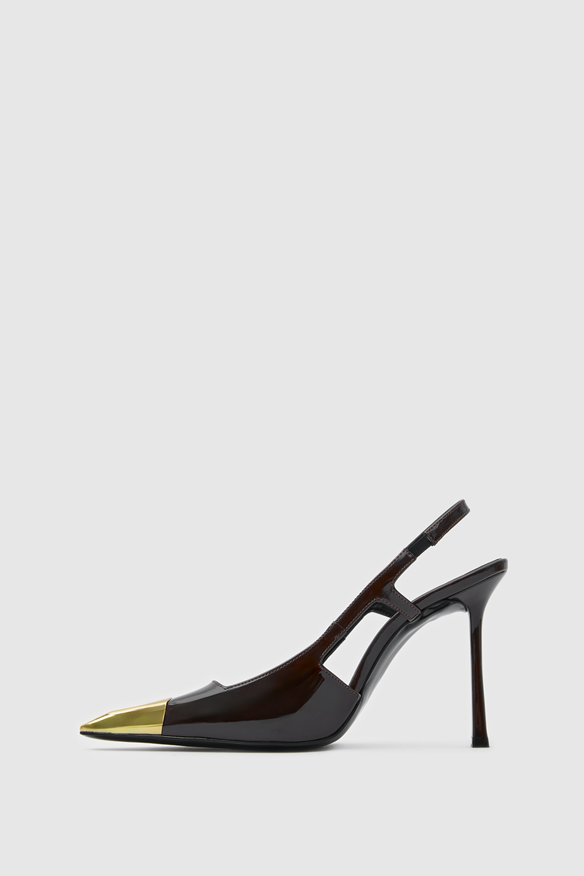 SUVEA REVA Patent Leather Slingback Stiletto